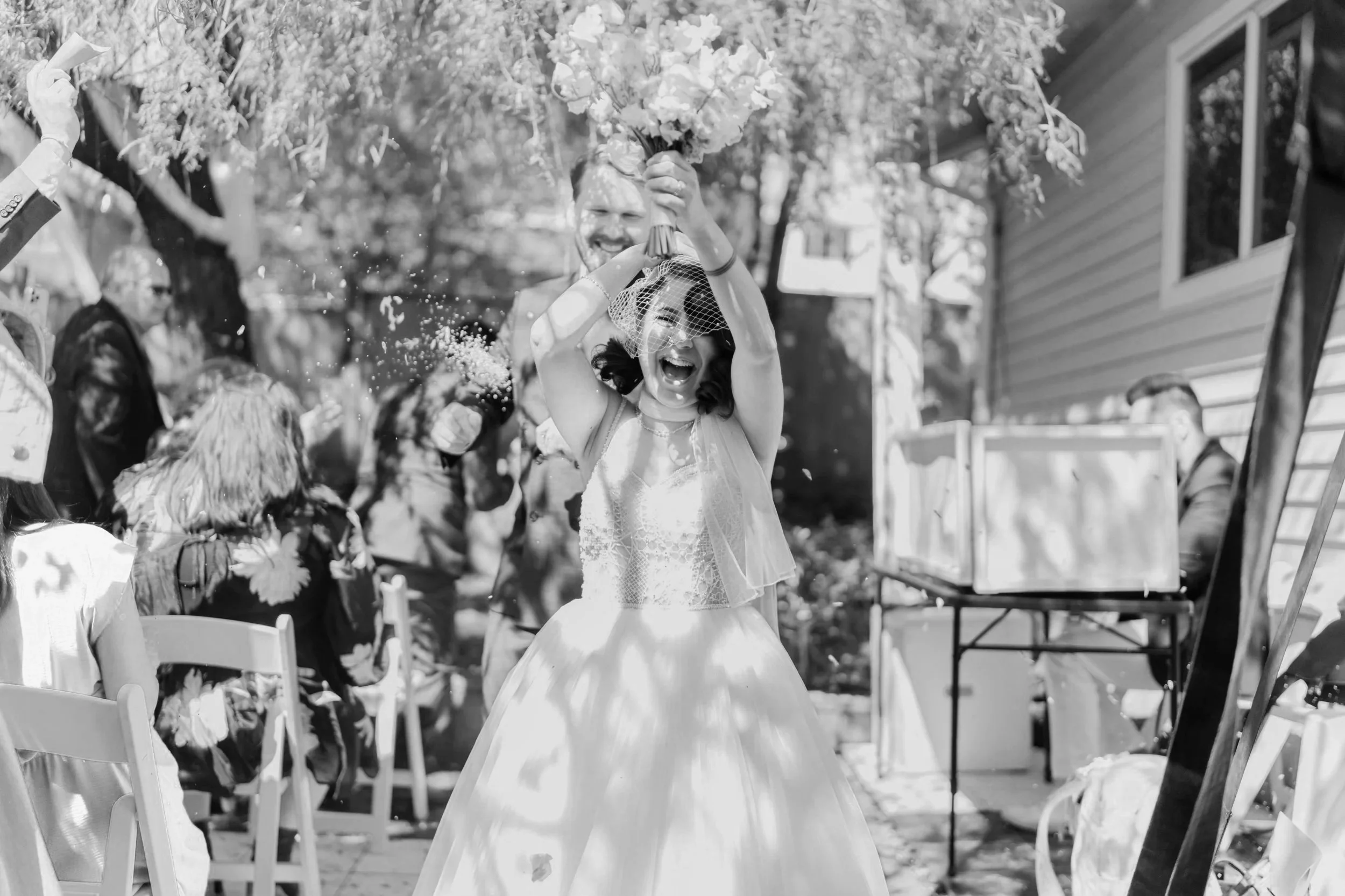Elena + Joel - A cozy intimate backyard wedding in Vancouver BC