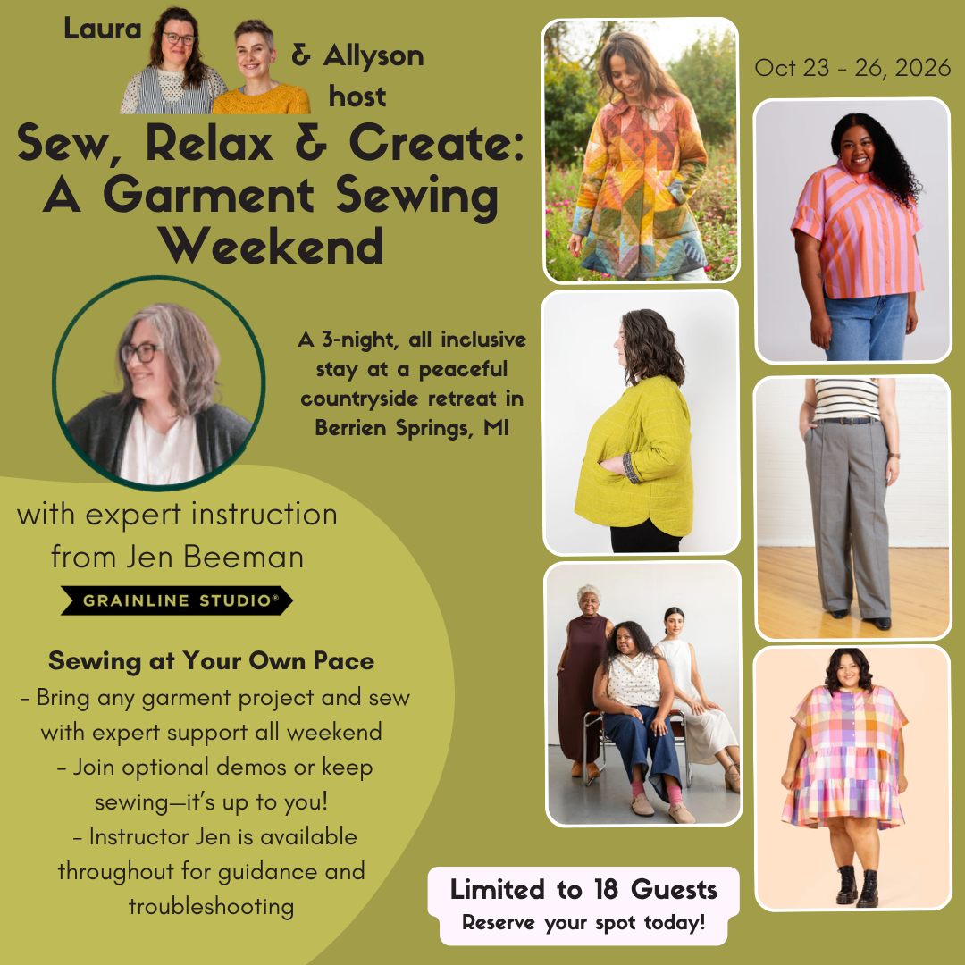 Garment Sewing Weekend Retreat
