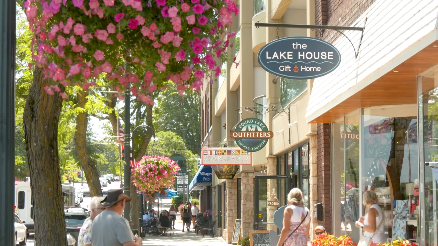 Image of small shops in downtown area