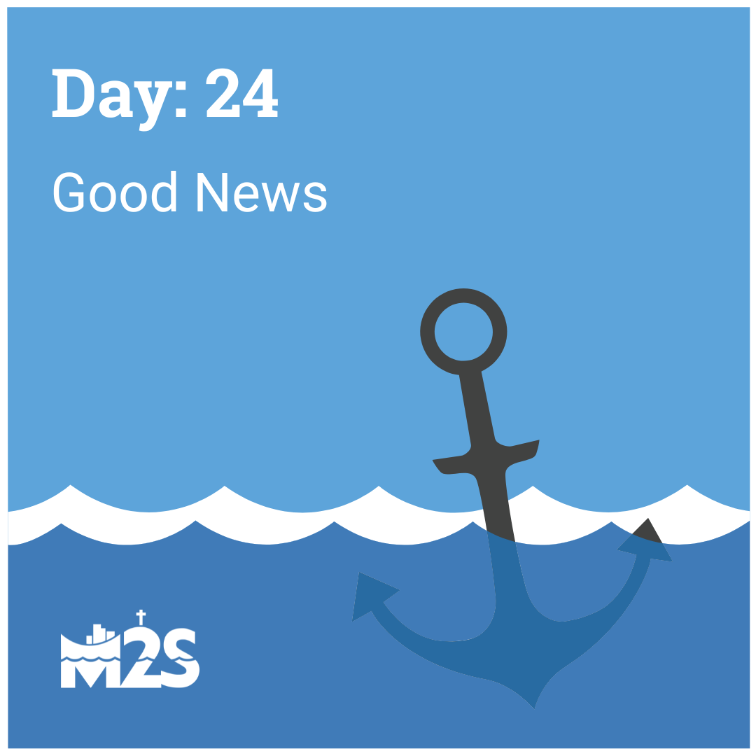 anchor floating in waves