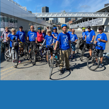 Group of cyclists