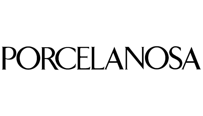 Porcelanosa logo in black text on a white background.