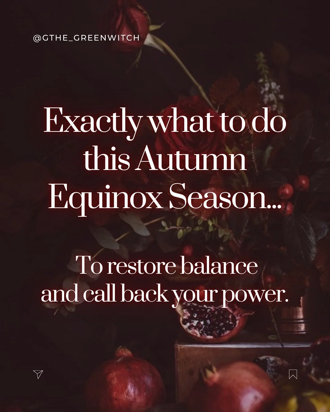 The Autumn Equinox isn&rsquo;t just a day on the calendar 🗓️ 

🌀It&rsquo;s a portal into balance, release, gratitude, and remembrance.

Autumn Asks:
🍂What stories, identities, and habits are ready to be composted?
🌙Where are you ready to reclaim 
