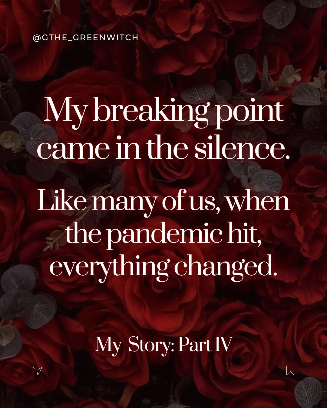 🥀Sometimes it takes everything falling apart before we can hear the truth of our own body.

For me, it was the silence of quarantine that forced me to face the pain I&rsquo;d spent years outrunning. 

And in that silence, I stumbled into a single br
