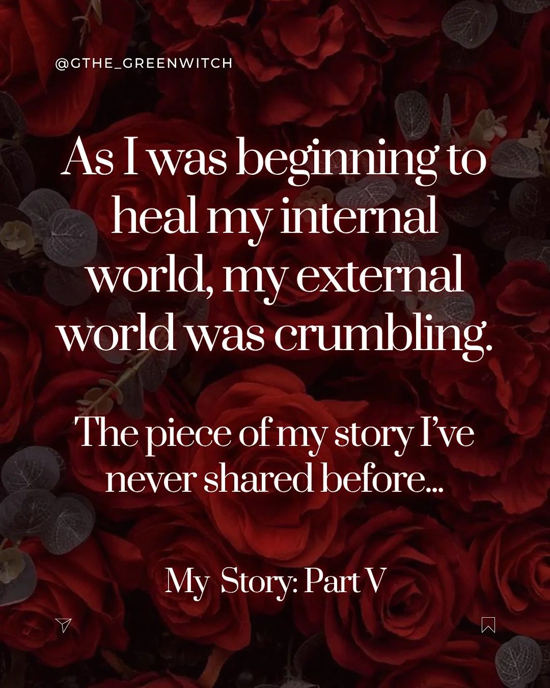 This is the part of my story I&rsquo;ve never shared publicly before. 😮&zwj;💨 

The part I&rsquo;ve hidden away in a deep, dark cave of shame for 5 years.

The one I&rsquo;ve rewritten in my head a thousand times.

📖 The chapter of life that still