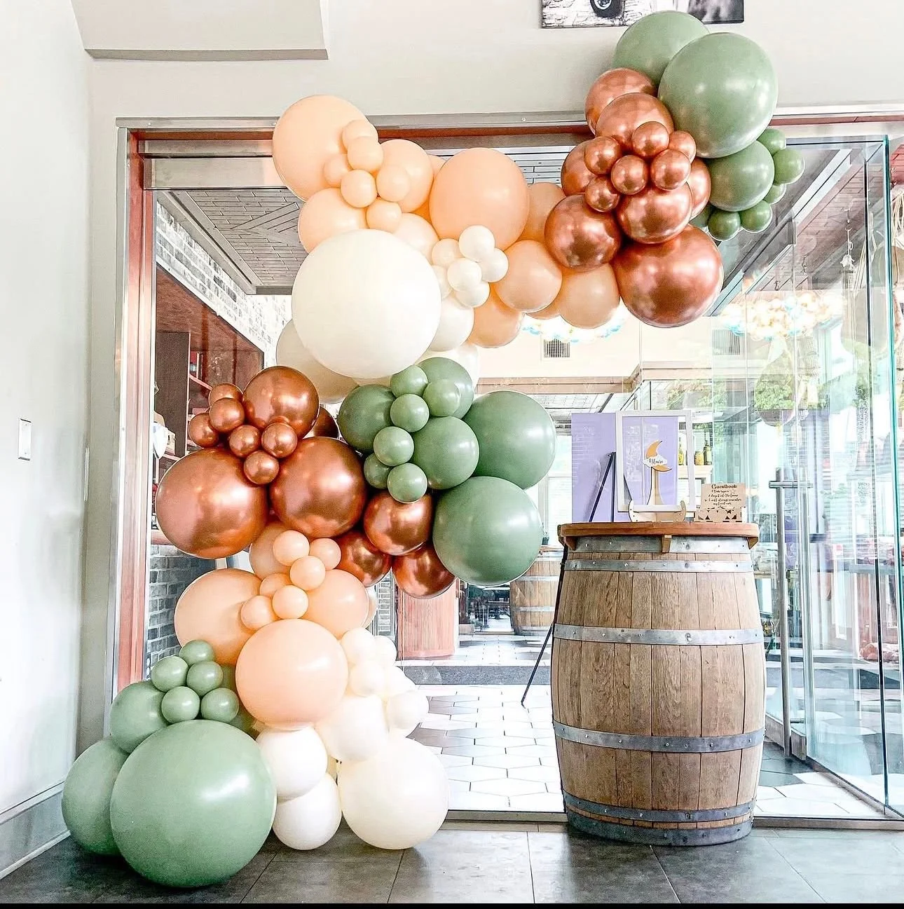 Balloon Garland for restaurant and bar London , Herts