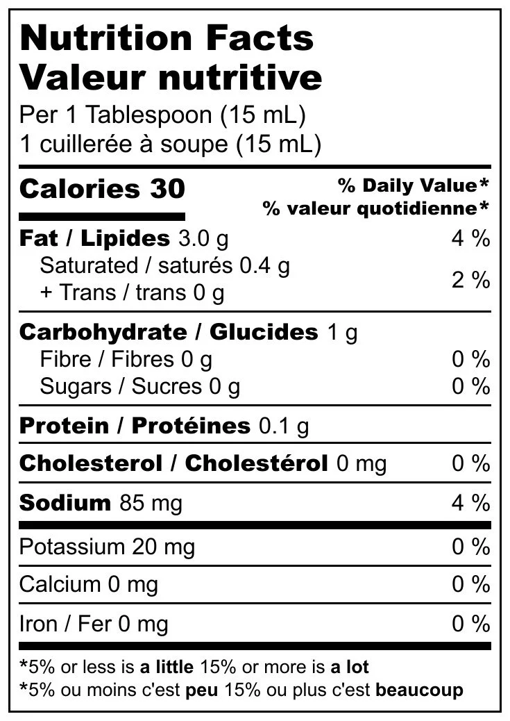 Nuba Fresh Hot Sauce - Nutrition Label.jpeg