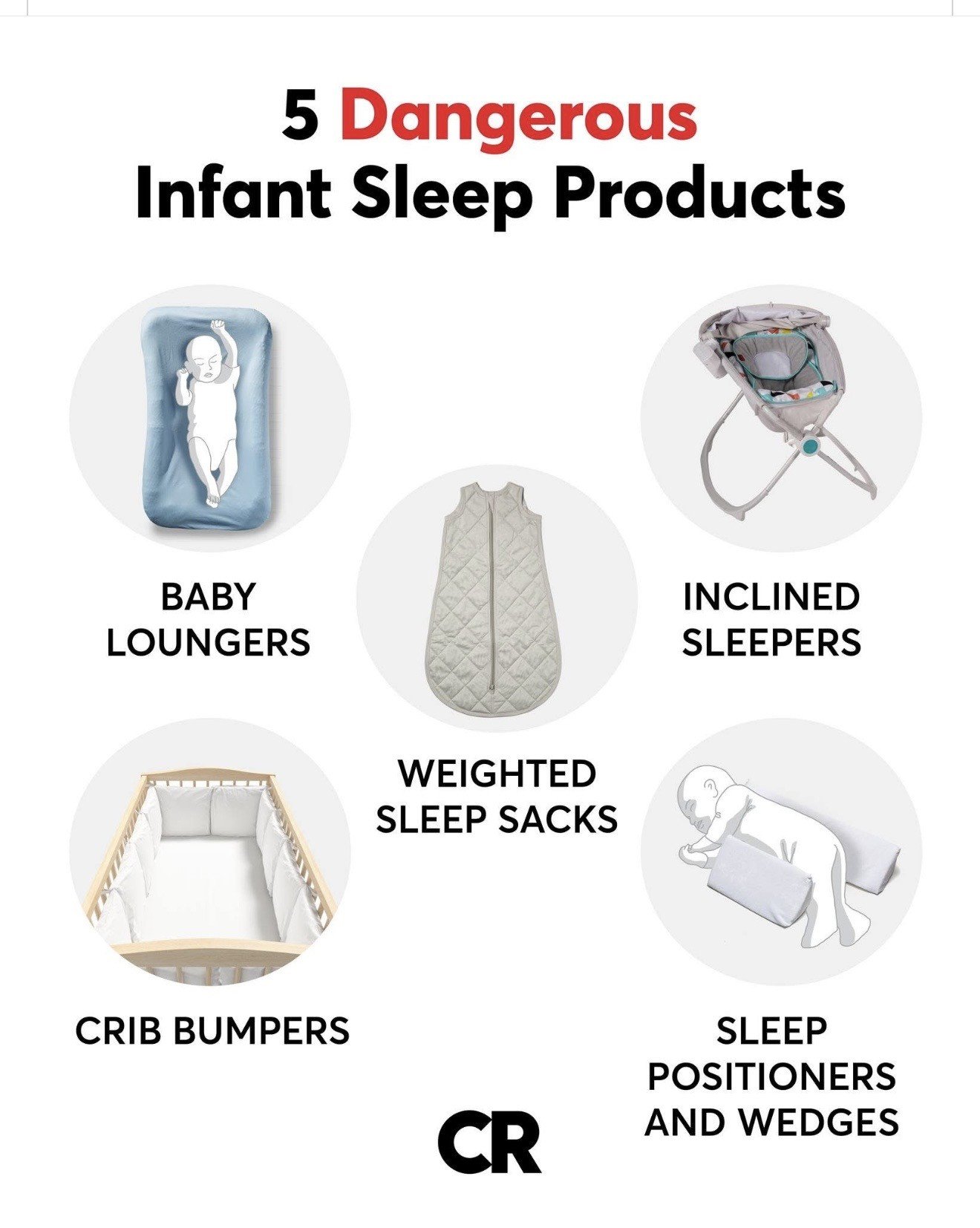 Southern California night nurse and doula educating parents about five dangerous infant sleep products to avoid for safe newborn sleep