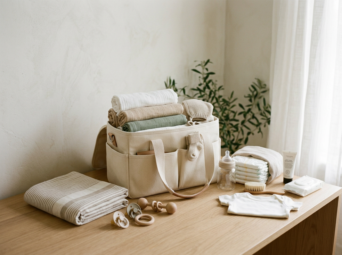 Newborn Care Specialist and postpartum doula in Southern California showcasing a well‑organized nursery setup used for newborn preparation guidance.