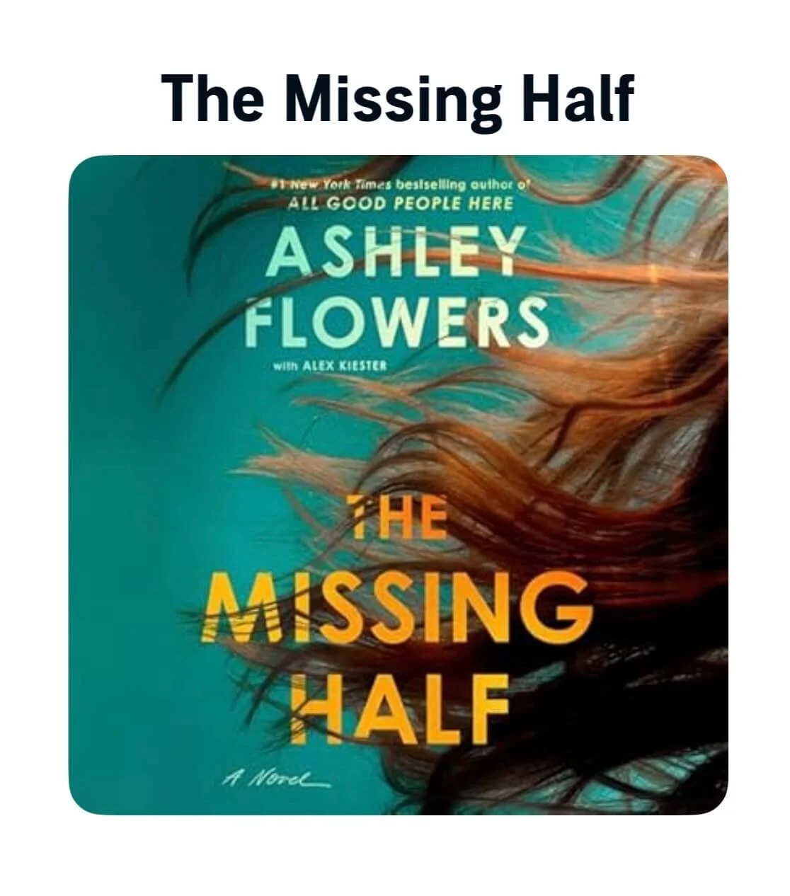 Missing Half, Ashley Flowers, book for trip