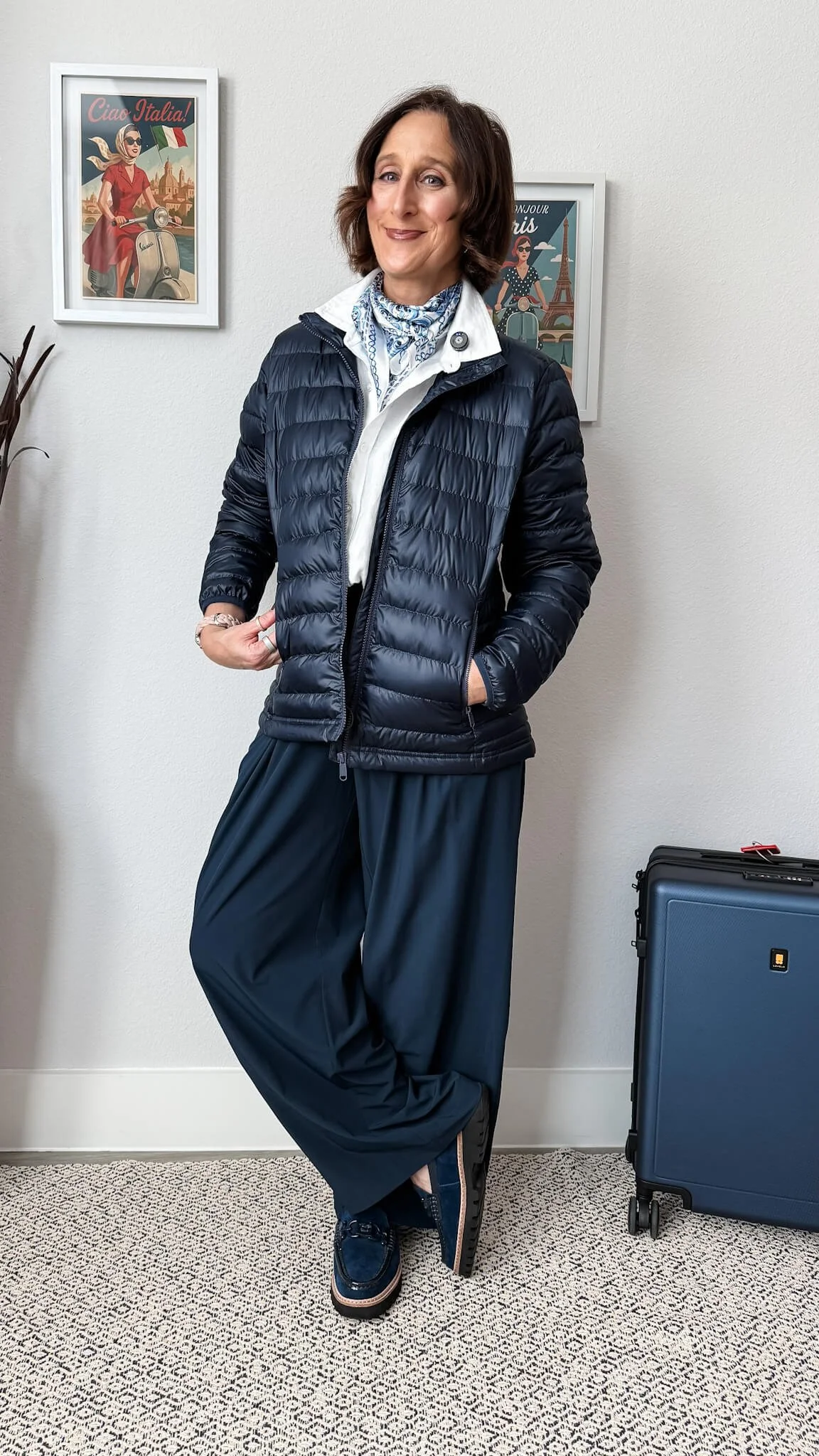 travel puffer coat, travel style,