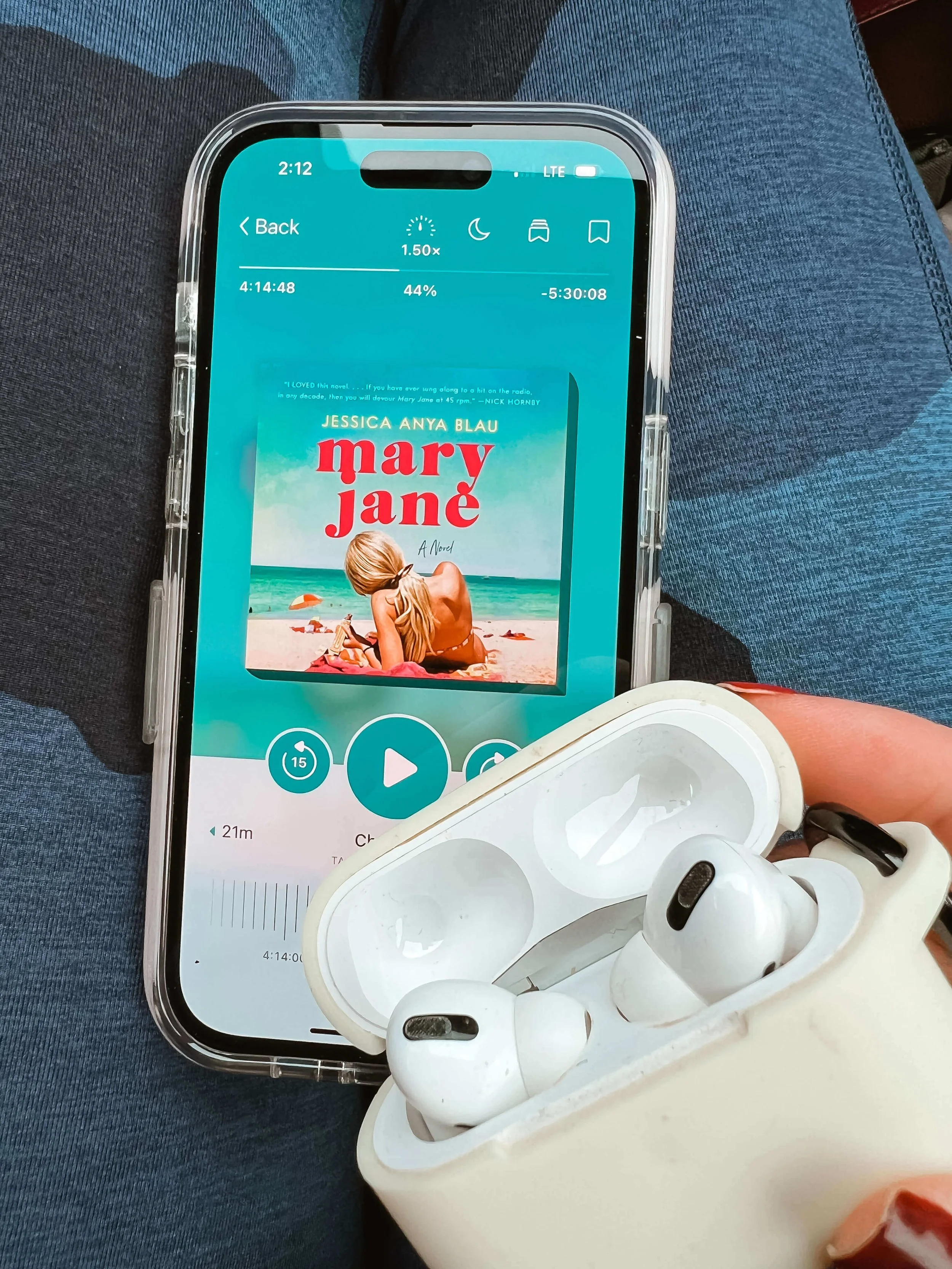 Mary Jane audio book cover, Airpods, Janaury