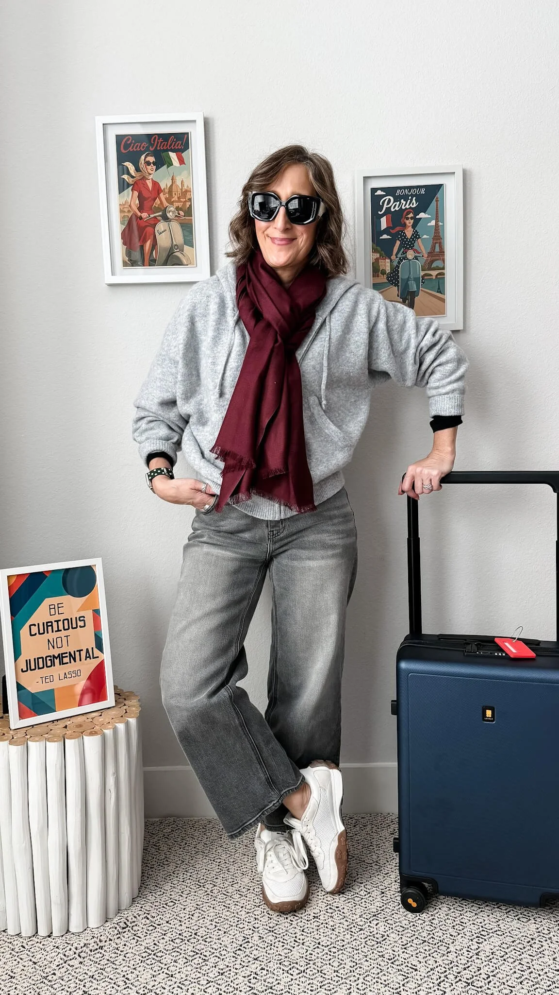 Cashmere scarf, travel scarf, fashion for women over 40