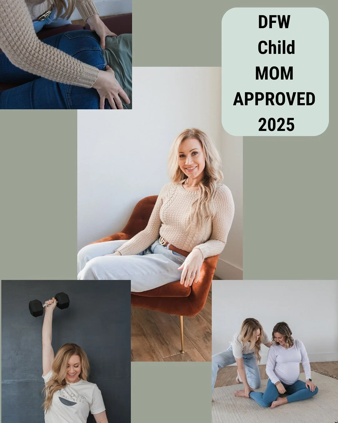 To know her is to LOVE her! @dr.brit.pt  is DFW Child Mom Approved for 2025! Thank you to all who voted for Dr. Brittany and Reclaim PT &amp; Wellness for this honor. Thank you for trusting us to serve you, mamas. It is both an honor and a privilege!