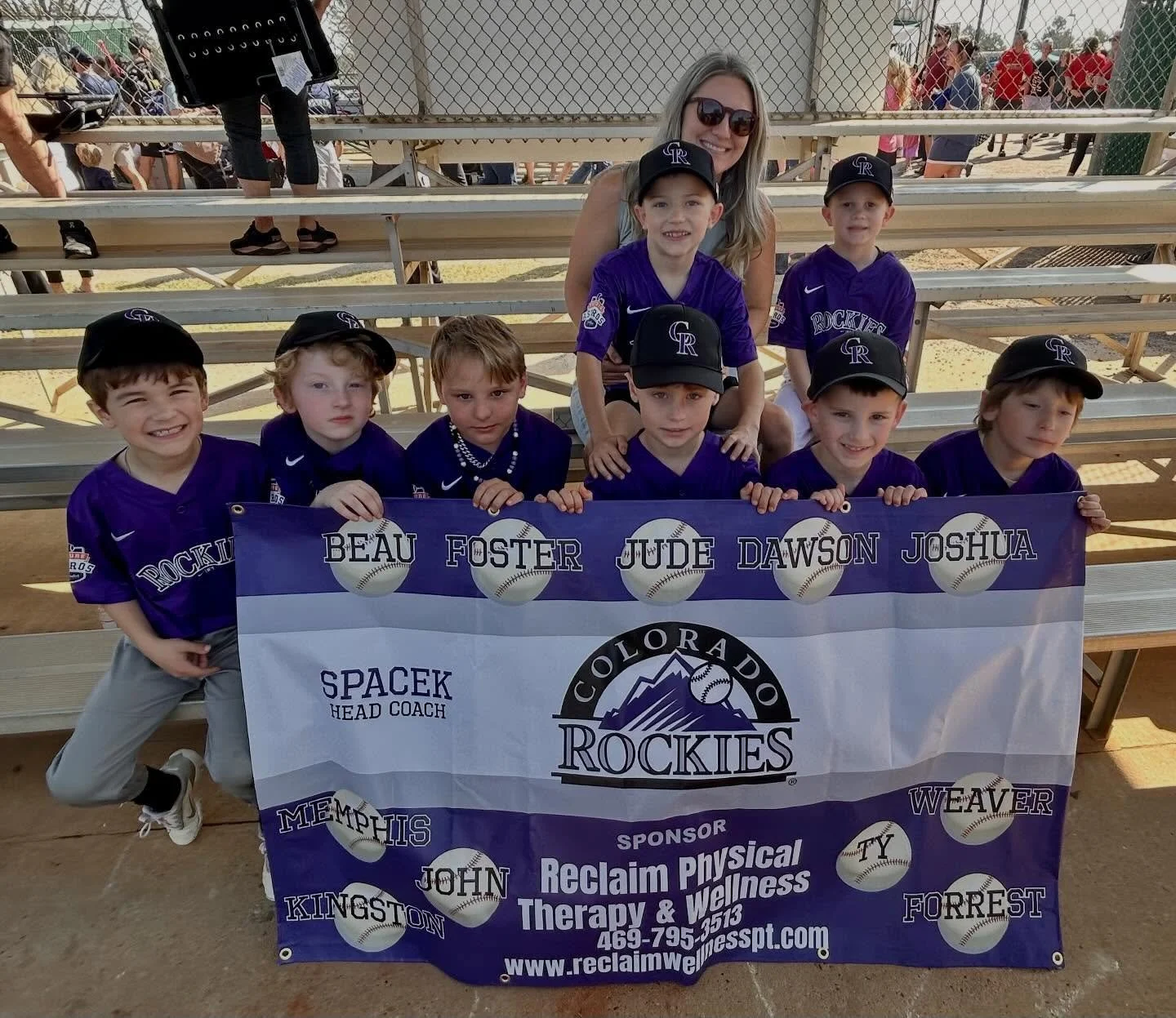 Reclaim loves supporting @montgomerylittleleaguetx &amp; the Colorado Rockies this baseball season! Looking forward to watching these boys play the game this baseball season. Praying big blessings over each of them. Take me out to the ball game! ⚾️ ☀