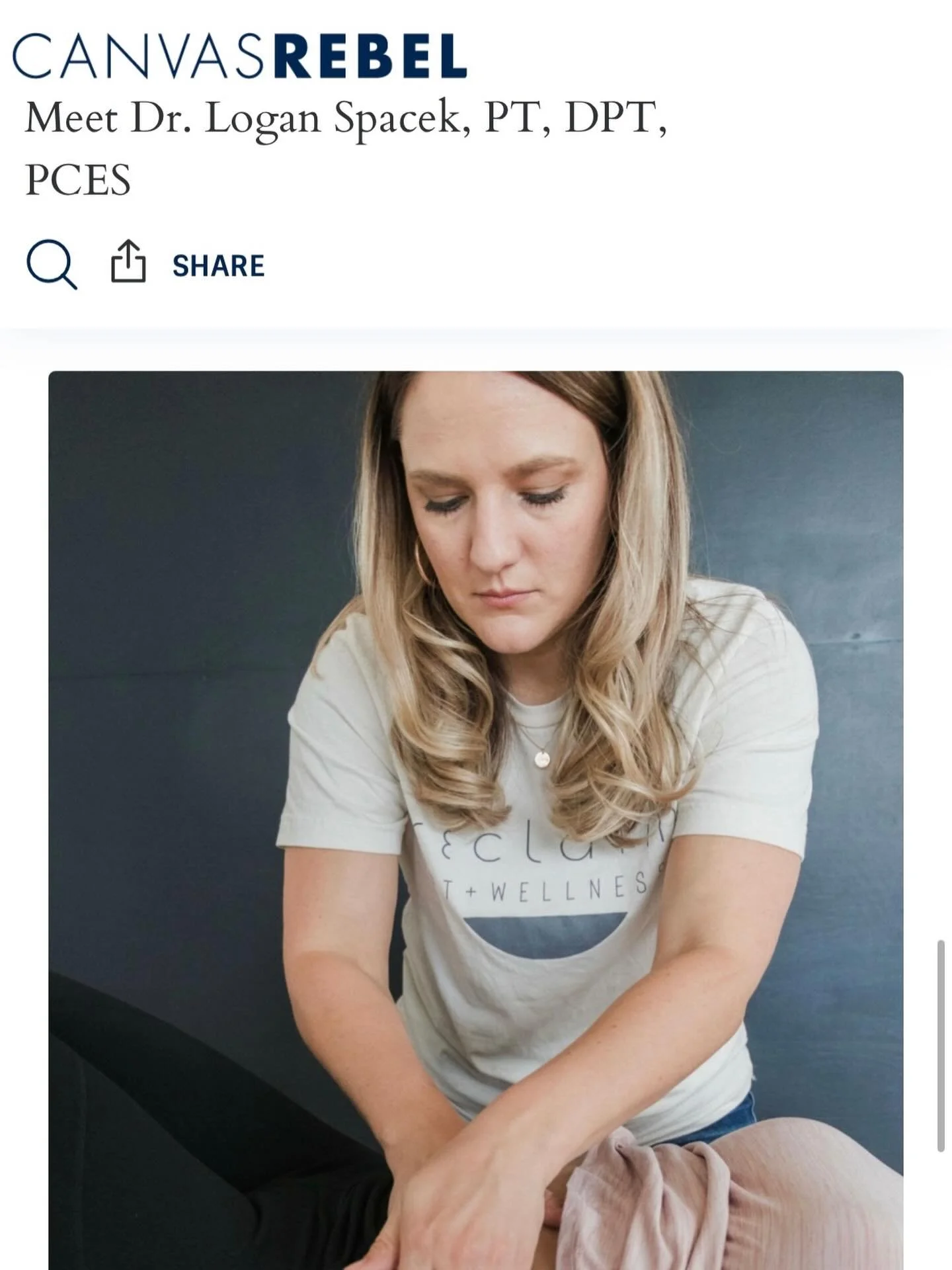 So grateful to share my heart about Reclaim PT + Wellness with @canvasrebel  This story is so near &amp; dear to my heart&hellip; enjoy 🤍☀️🪴 Link in comments &amp; stories!