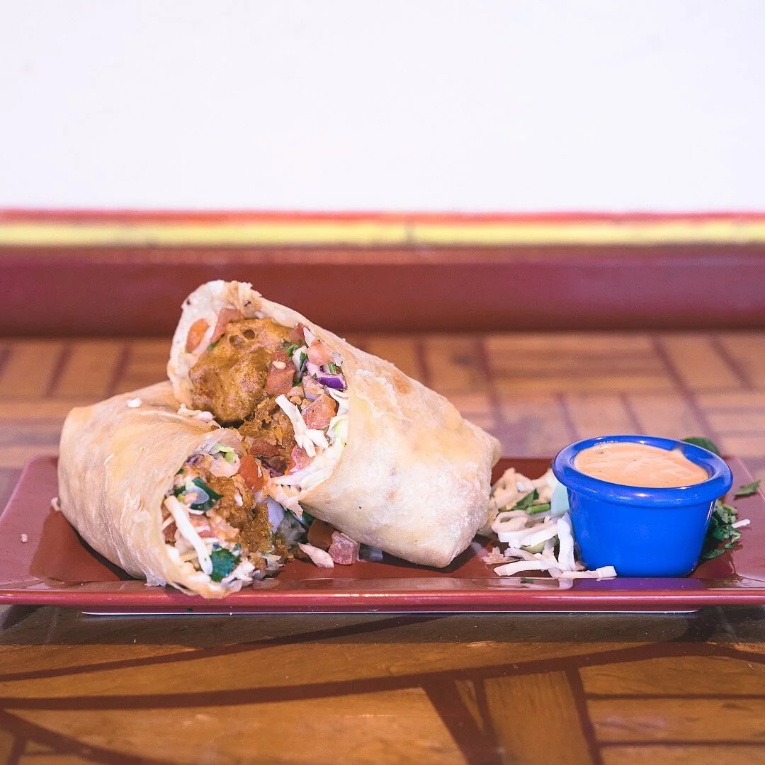 Come on in this labor day weekend and try the Baja Style Shrimp Burrito made classic with cabbage, yogurt salsa and salsa fresca.