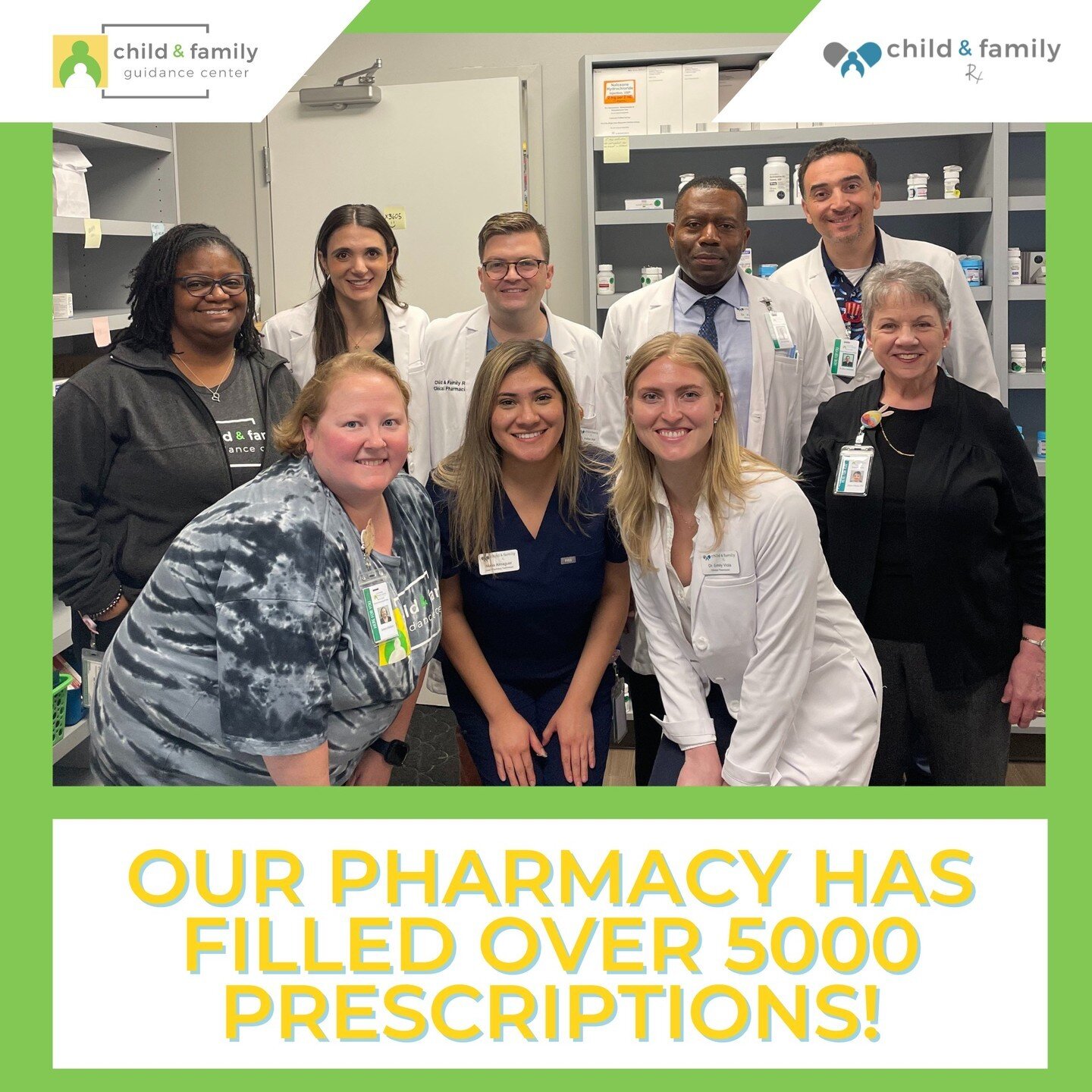 We're so excited to share that our Harry Hines pharmacy has filled over 5000 prescriptions! Our pharmacy was opened to provide our clients with comprehensive mental healthcare. For more info on our services, please visit our website at ChildrenAndFam