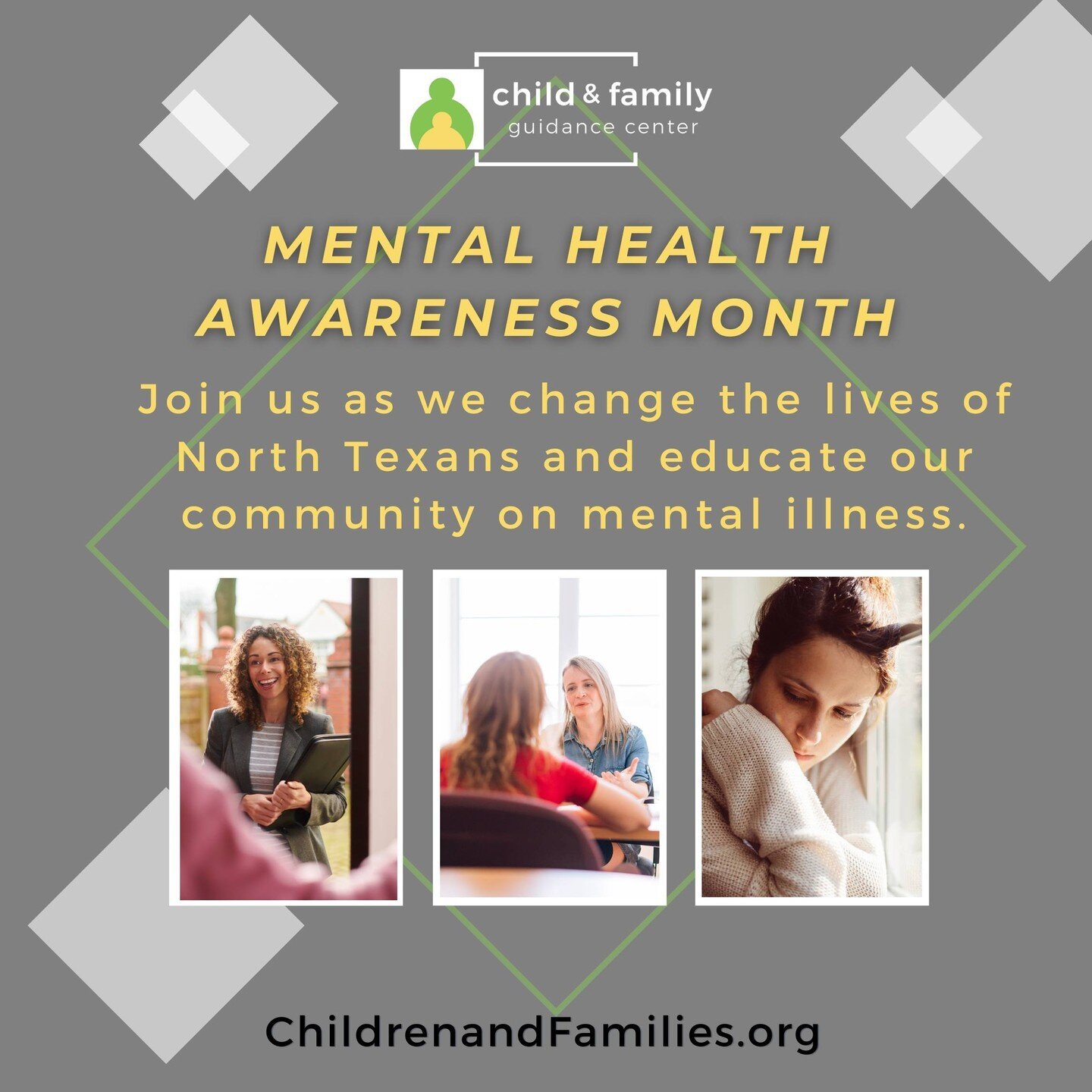 May is Mental Health Awareness Month. One of our forefronts is to break the stigma: to educate our community about mental illness and let them know that it's okay to ask for help. You can change a life too. Visit our website to donate today and make 