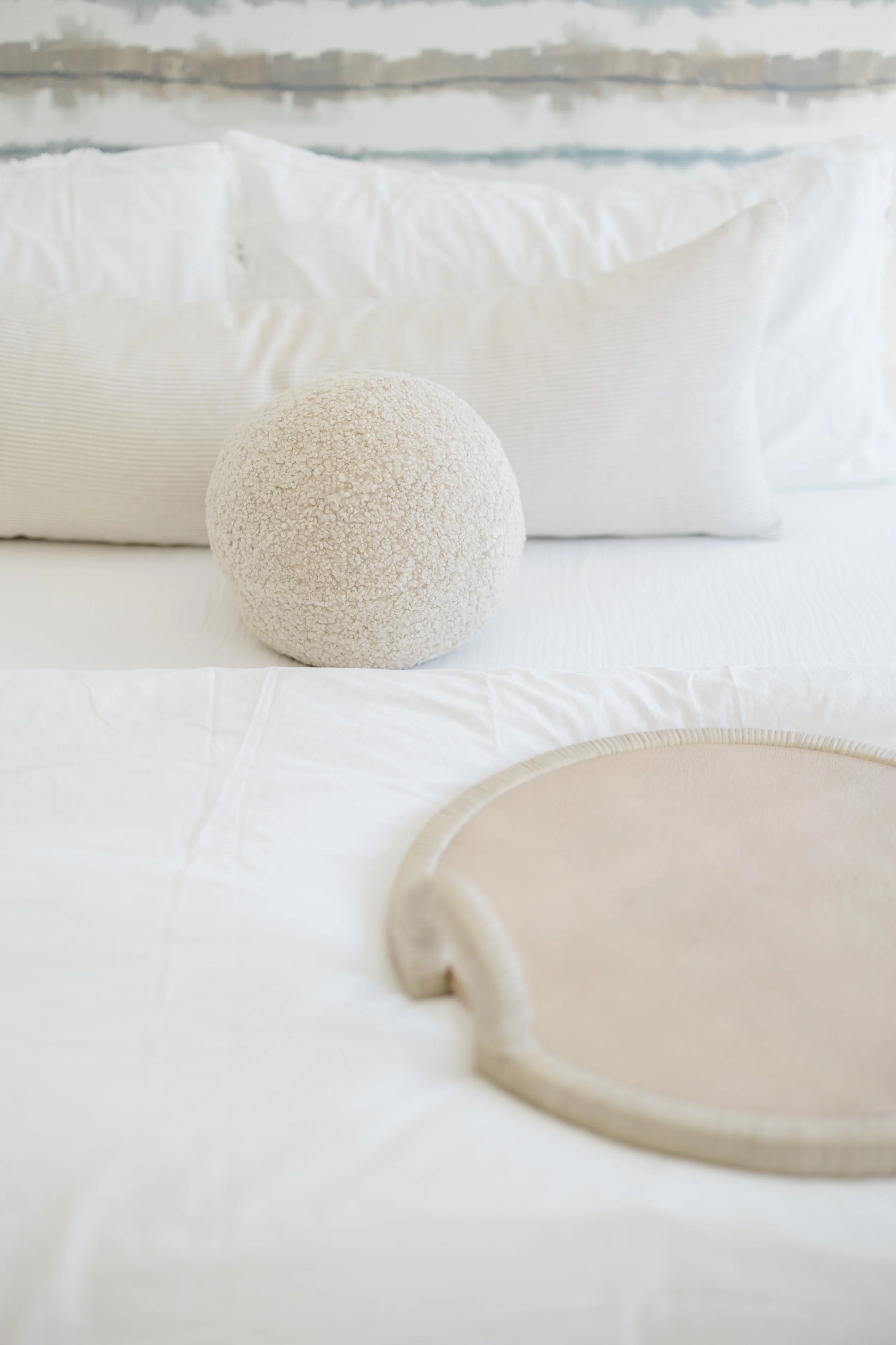 bed with pillows