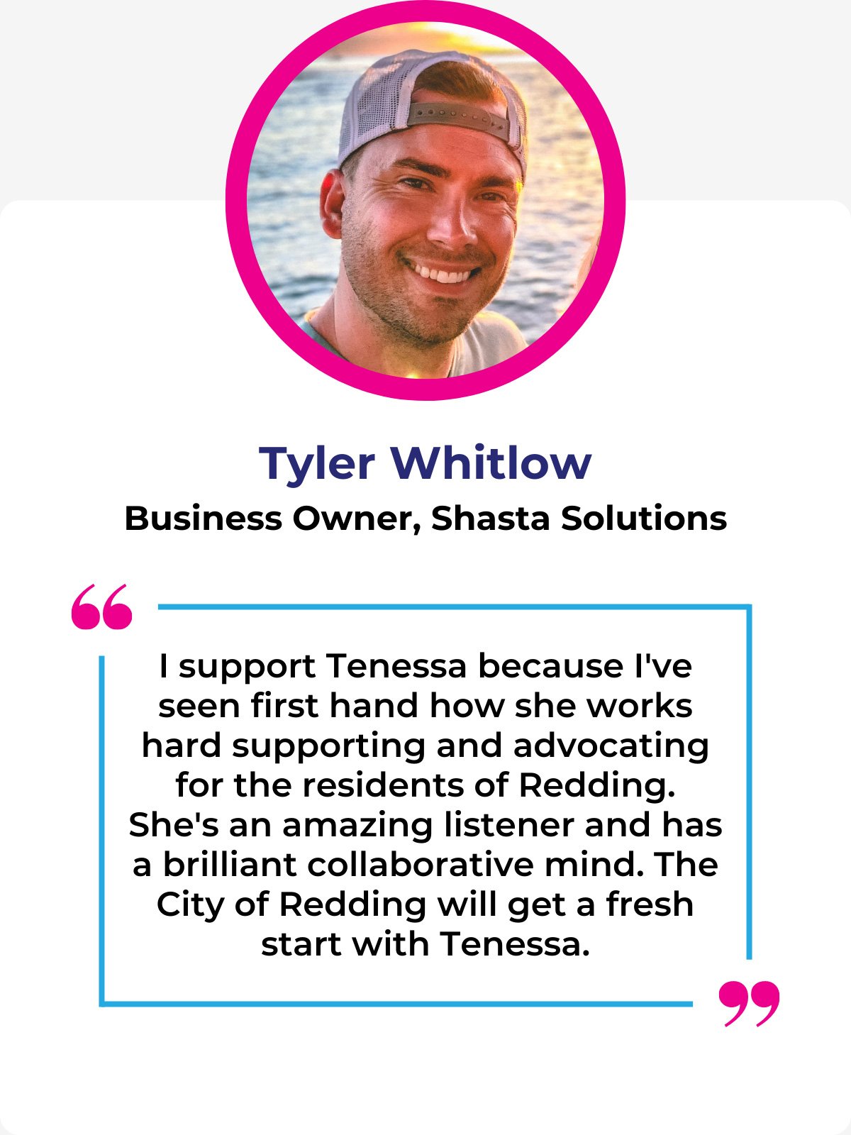 Endorsement for Redding, CA City Council 2022 election