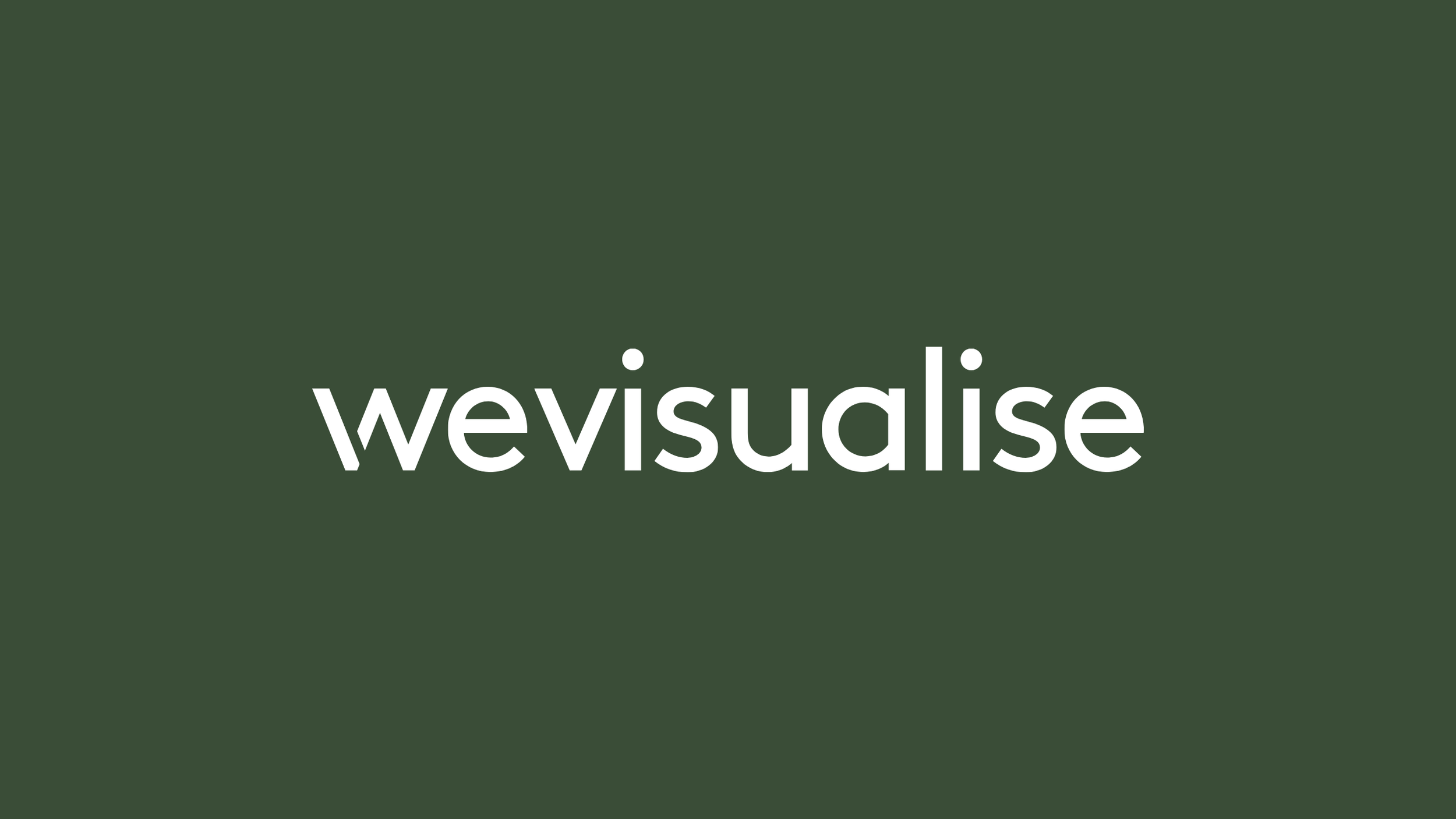 Green background with the word 'visualise' written in white lowercase letters.