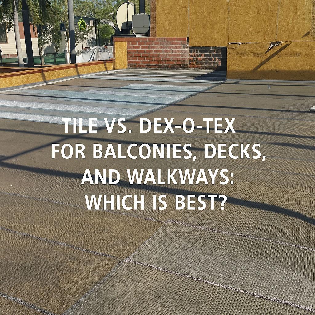 Tile vs. Dex-O-Tex for Balconies, Decks, and Walkways: Which is Best?