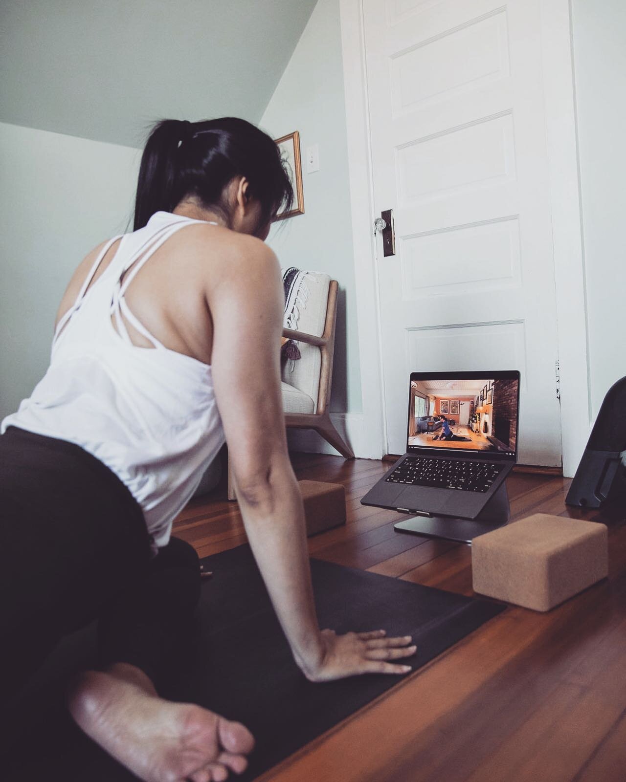 Why online yoga? Because kids are unpredictable, schedules change, driving or commuting eats up your precious time. 

There&rsquo;s freedom in deciding when. When to hit play, when to join live, when to take a rest day, when to do two classes back to