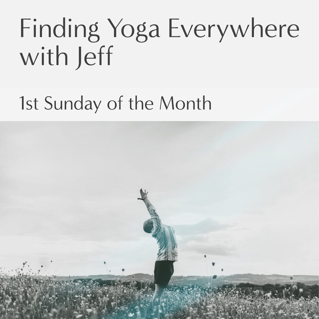 SUNDAY SADHANA Finding Yoga Everywhere with @thatbeardedyogi is happening this weekend. Join Jeff live this Sunday at 9:30am for the premier of his new monthly class. 

FINDING YOGA EVERYWHERE 

This class is for those looking to infuse meaning, spir