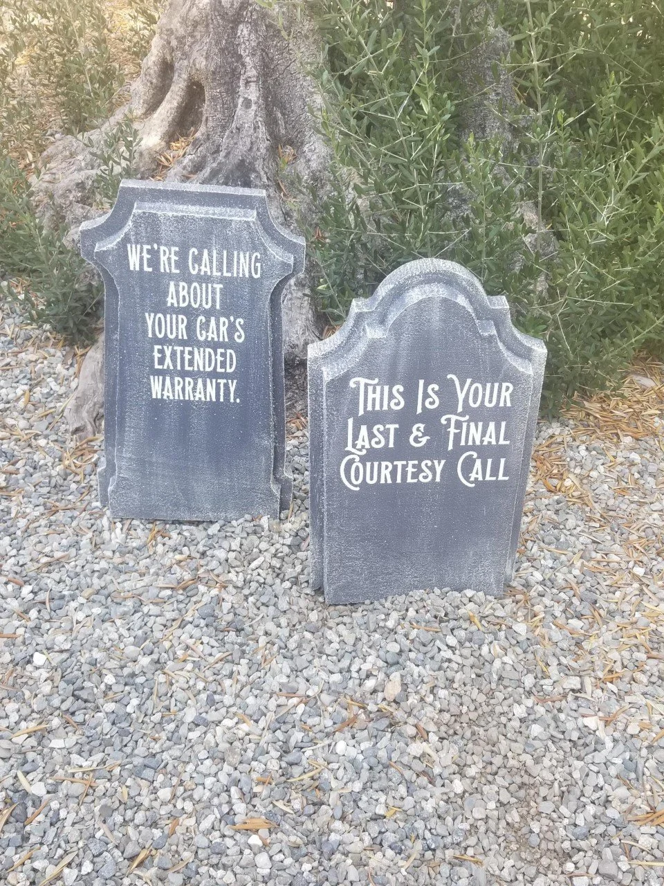 Don't Fall Asleep Halloween fun custom tombstone / gravestone. LED ...