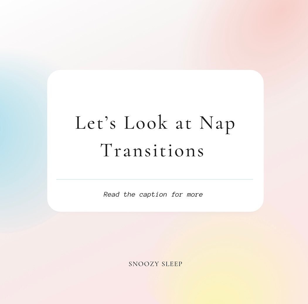 So, nap transitions, what are they and why do they happen? ⁣
⁣
The what - a nap transition is when your little ones daytime dynamic shifts, and you see the number of naps reduce and/or certain naps becoming shorter in length to support subsequent nap