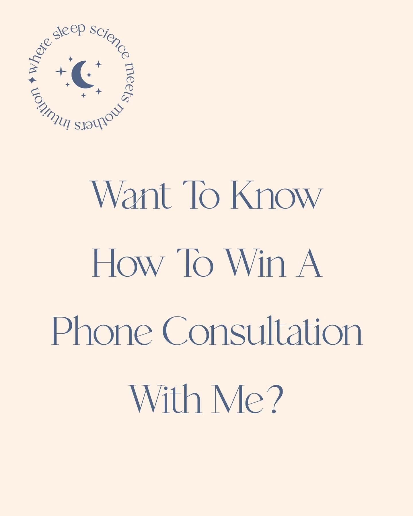 Head over to my last reel to find out how you can win one of the TWO phone consultations I am giving away to celebrate my rebrand and new website! 

#competition #workwithme #babysleepconsultant #sleepconsultant #babysleeptips #sleepexpert