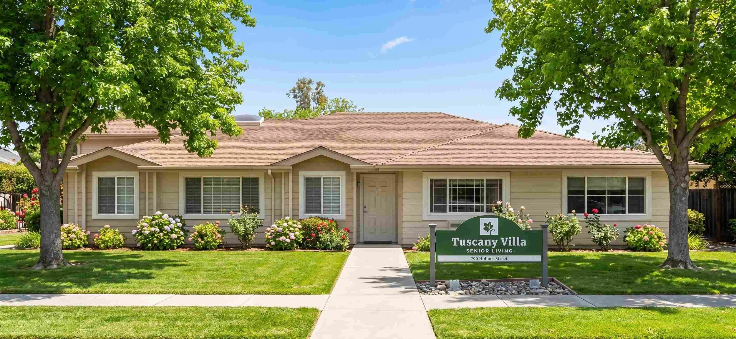 Tuscany Villa Senior Living assisted living and memory care community at 790 Holmes Street in Livermore, Alameda County, California
