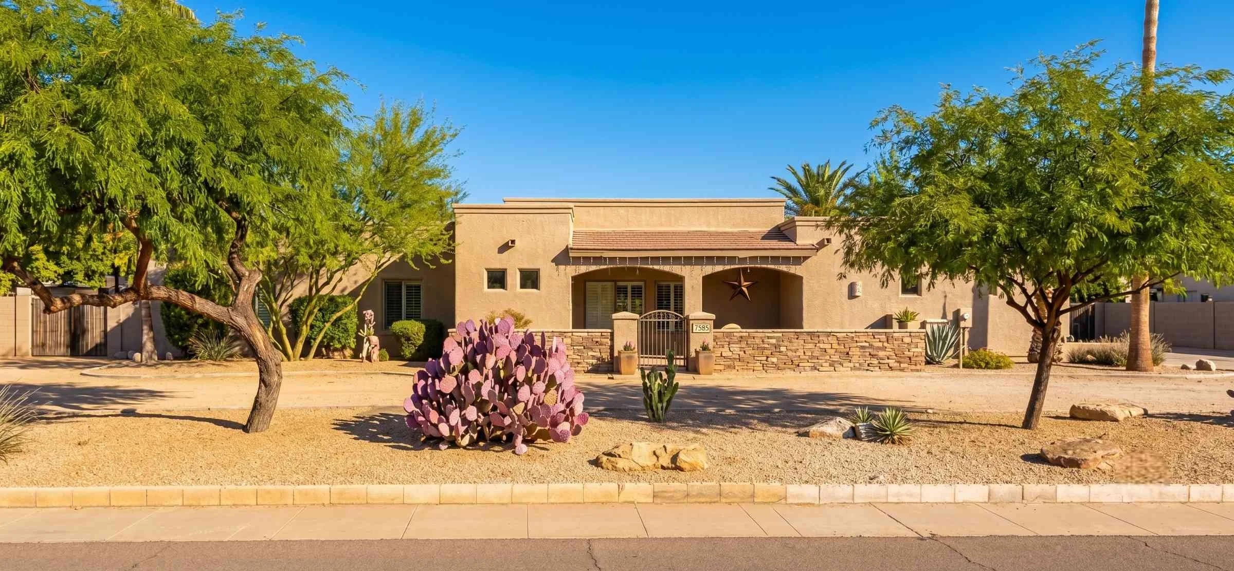 Front exterior of Hayden Estates Assisted Living, a residential assisted living home in Scottsdale, Arizona