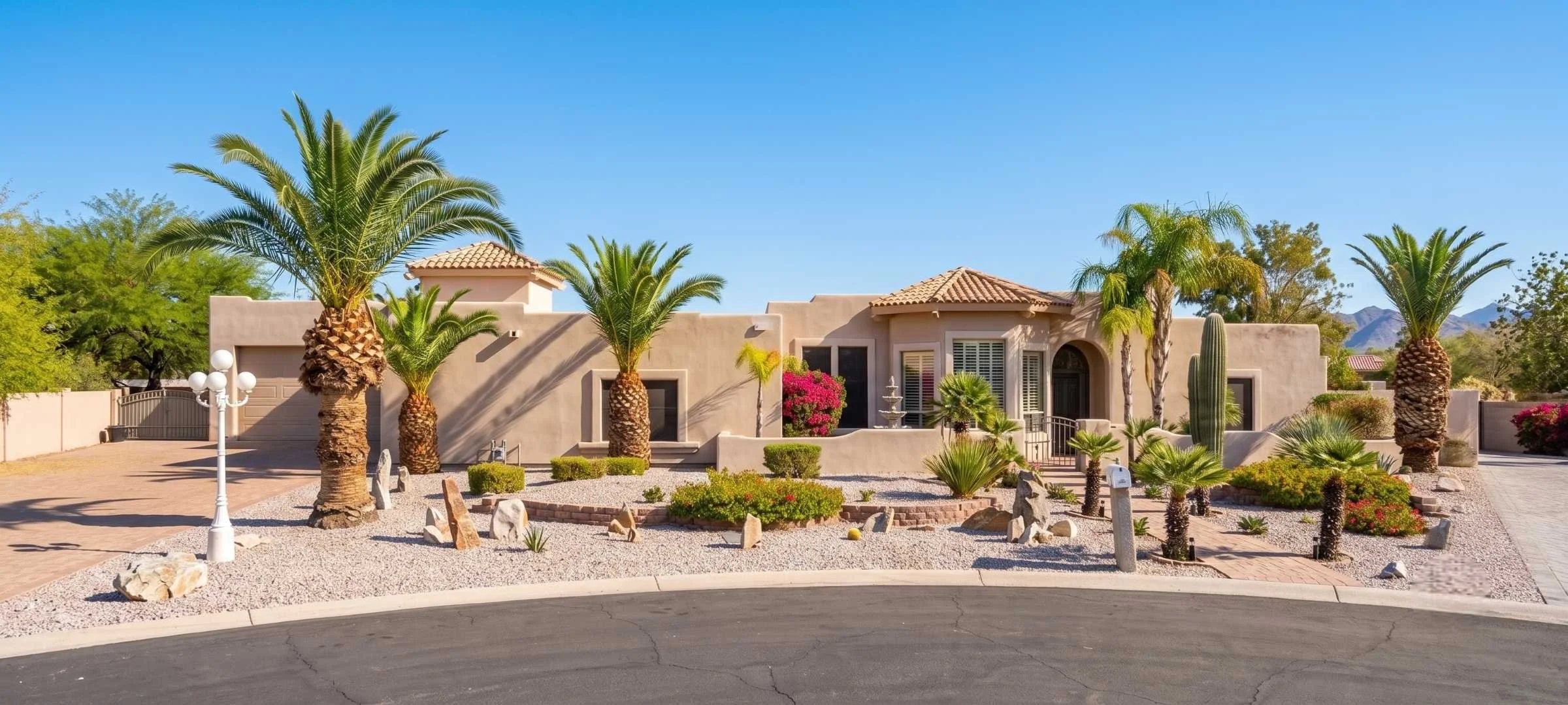 Front exterior of Cactus Villa, an assisted living home for seniors in Scottsdale, Arizona