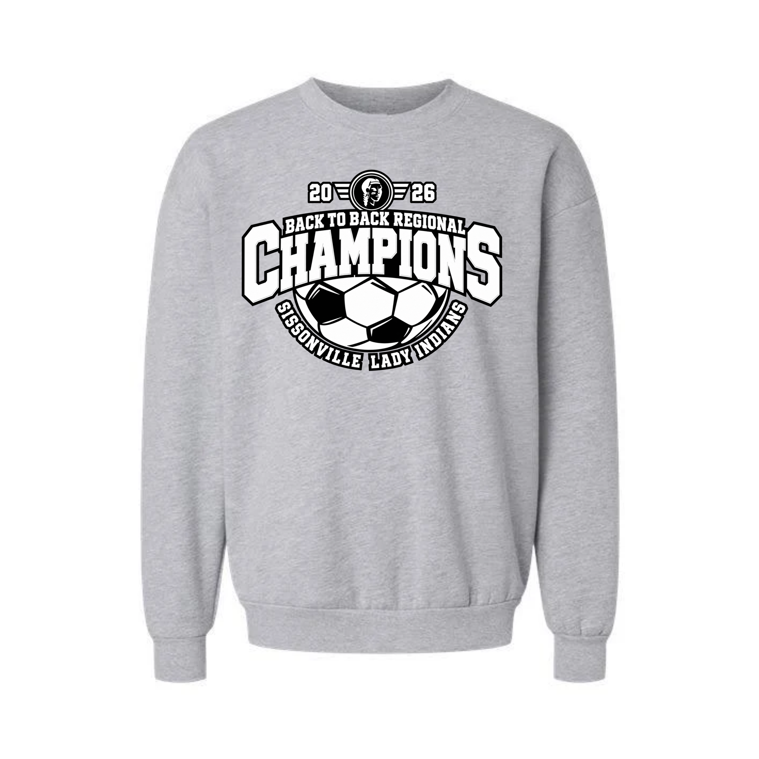 Girls Soccer Regional Champions Crew Neck Sweatshirt