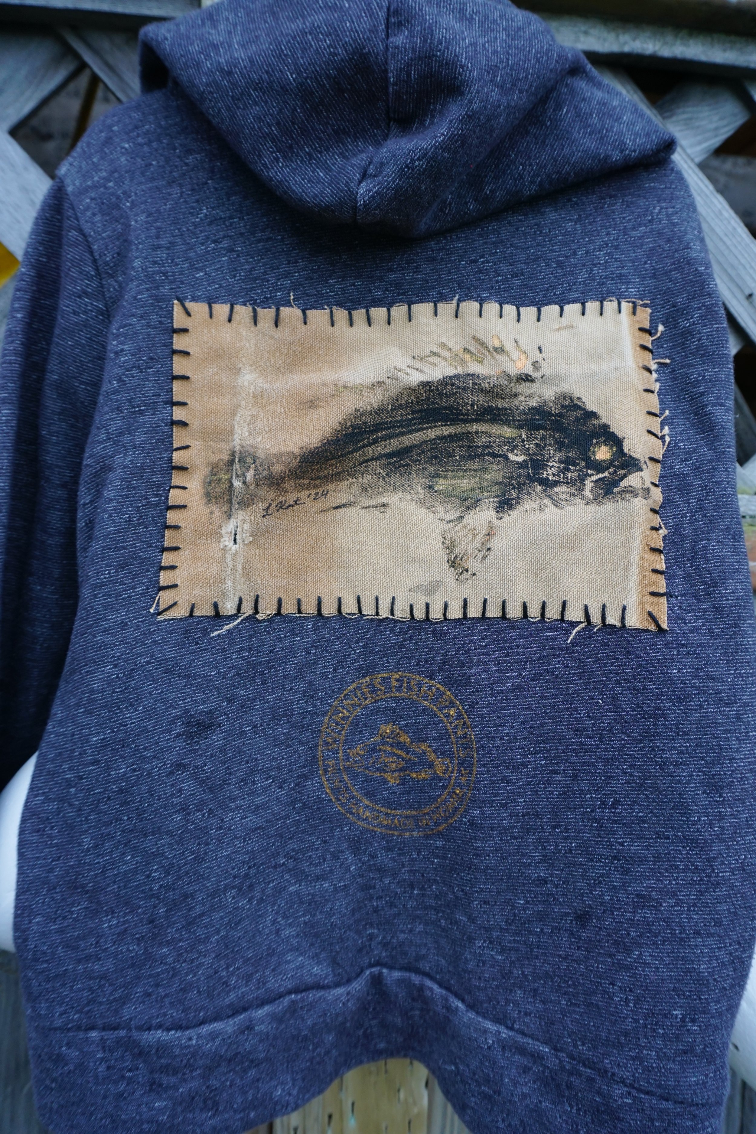 Kids zip up with Rockfish print