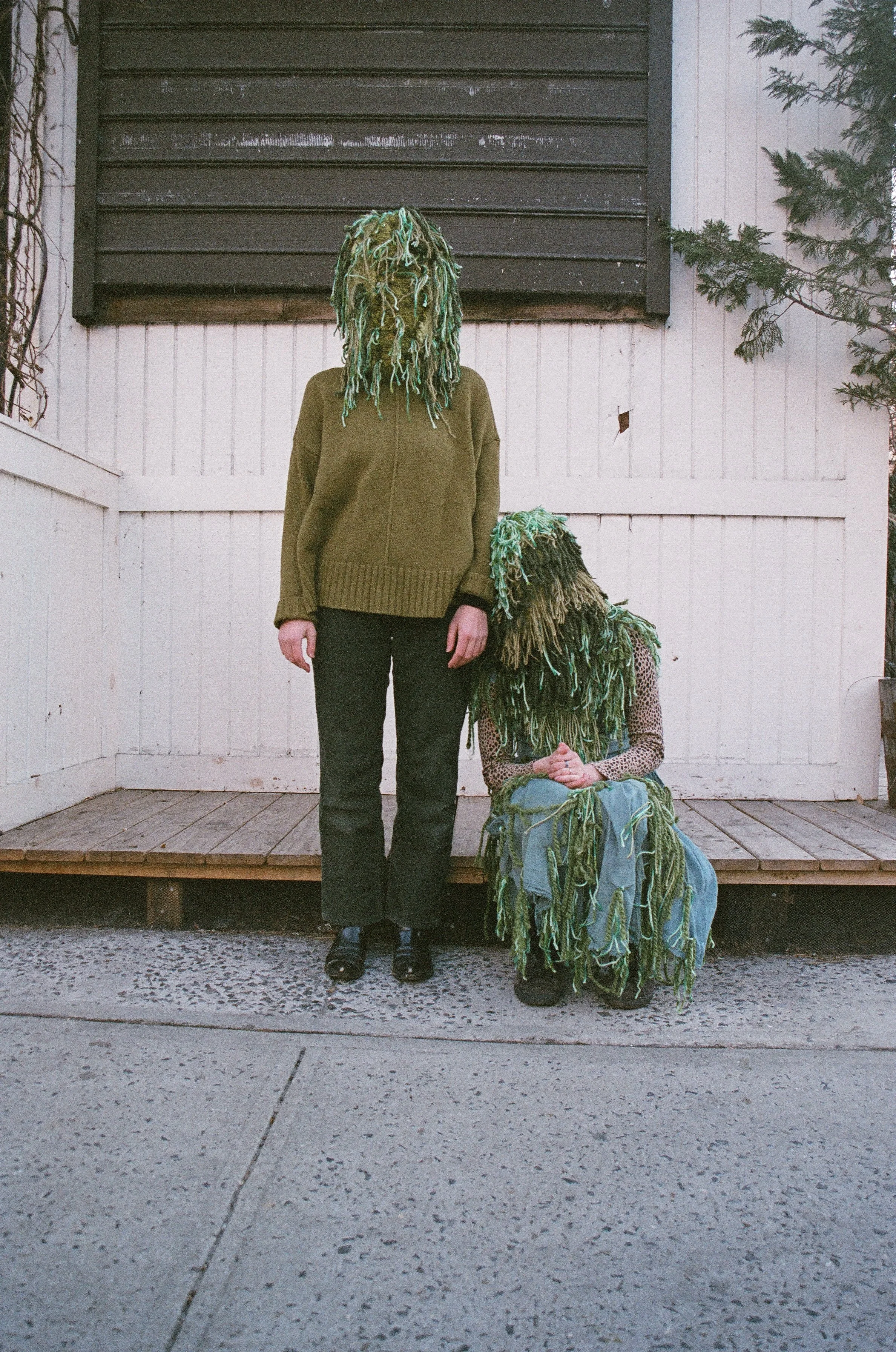Masks/costumes made from recycled sweaters 