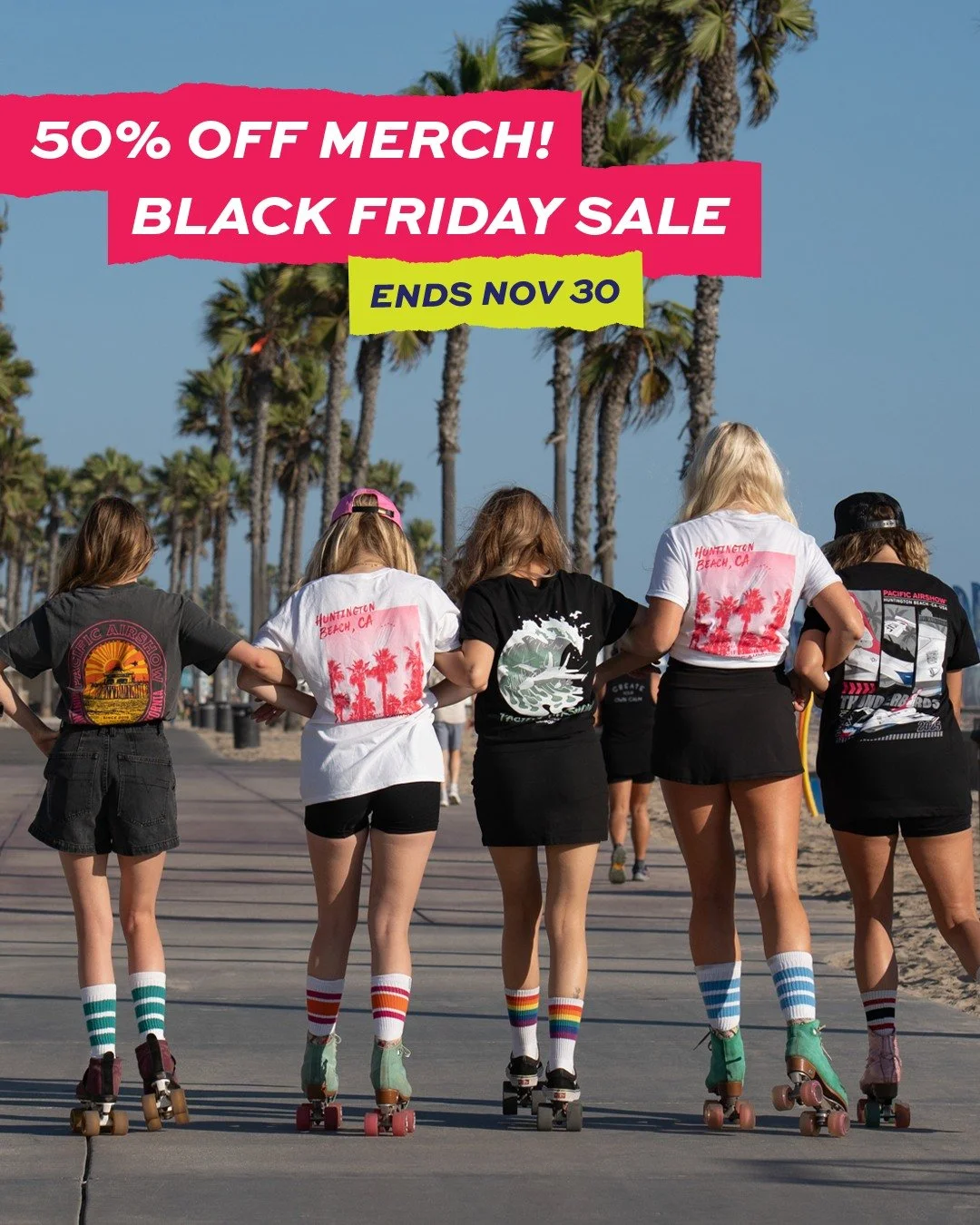We don't want you to panic... But time is running out Huntington Beach!!!!!!! 👀

Black Friday Official Merchandise sale ends midnight November 30. ✈️

Grab a bargain,  fill some stockings and know you're gonna look flyyyyyy in your new Pacific Airsh