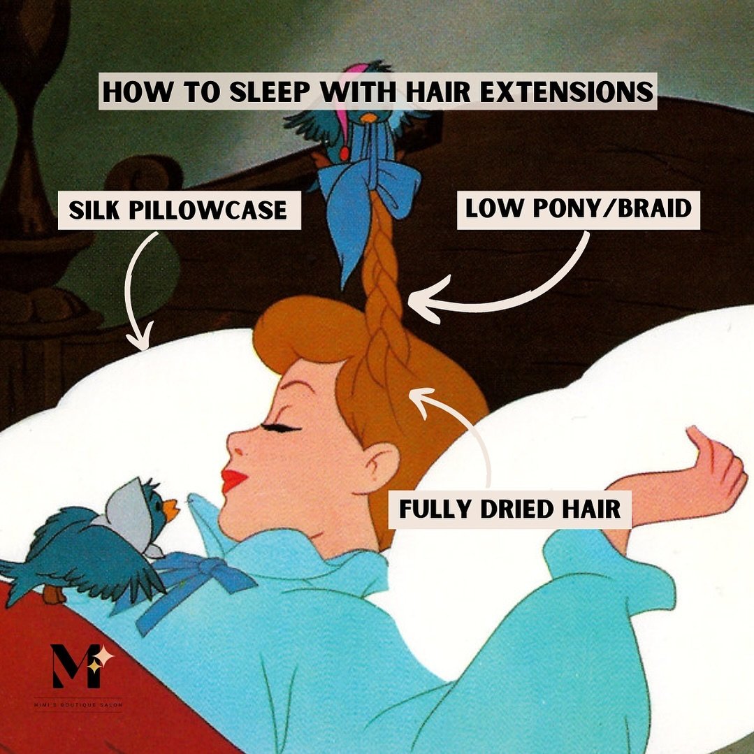 Channel your inner Cinderella and master the art of sleeping with hair extensions! Follow these golden rules for a dreamy slumber:

1. Slip into Luxury: Rest your head on a silk pillowcase to minimize friction and keep your hair extensions silky smoo