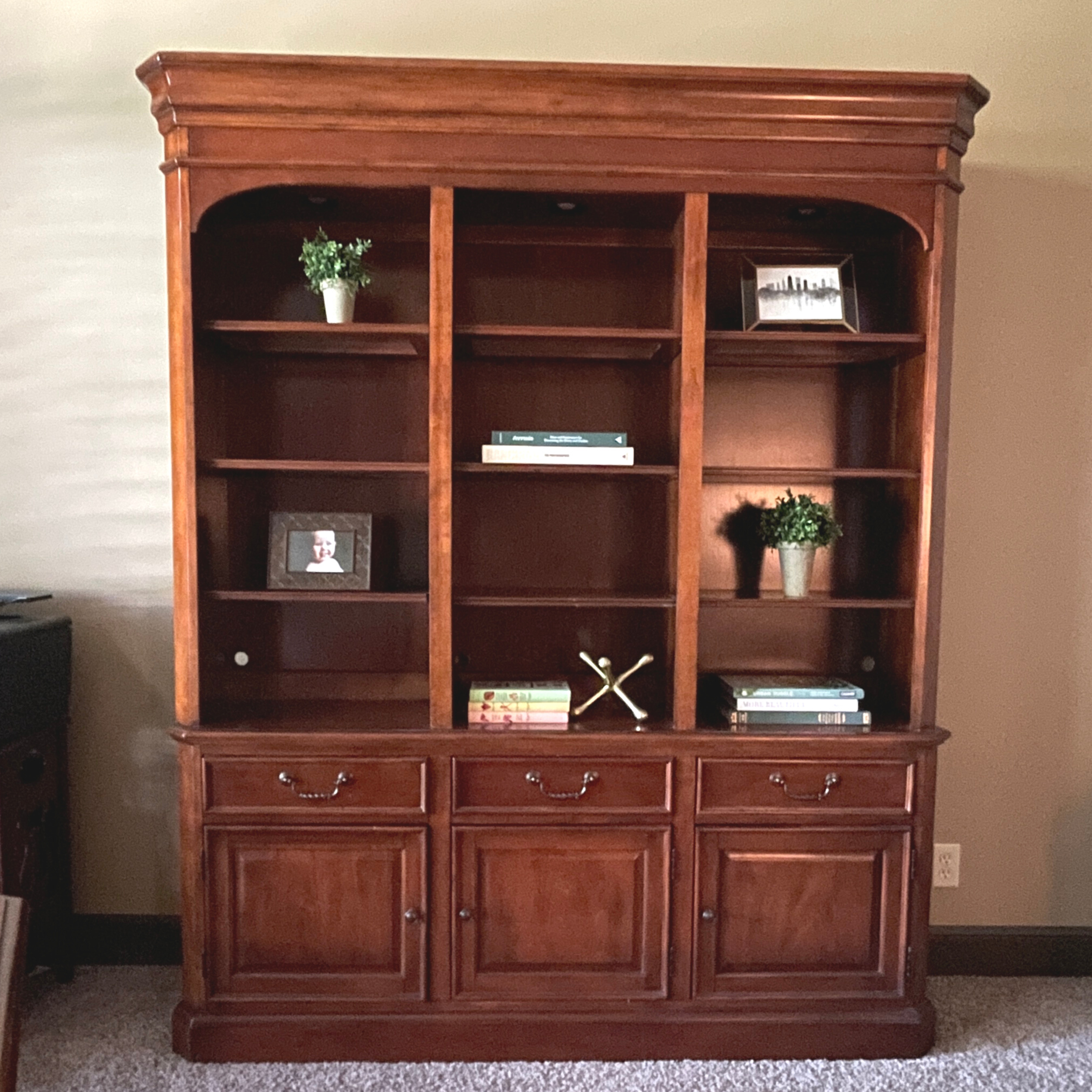 Wood Bookcase Cabinet