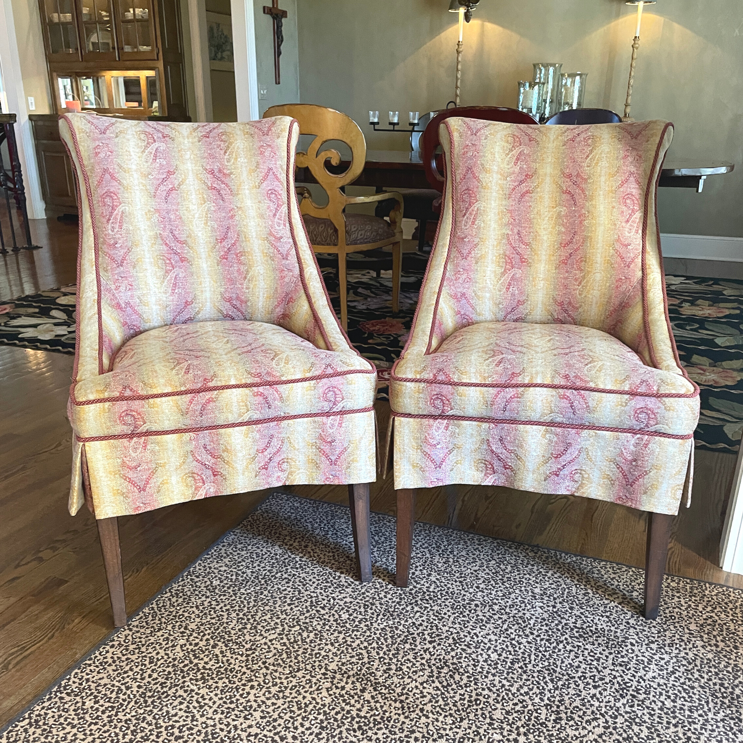 Pair of Upholstered Host Chairs 