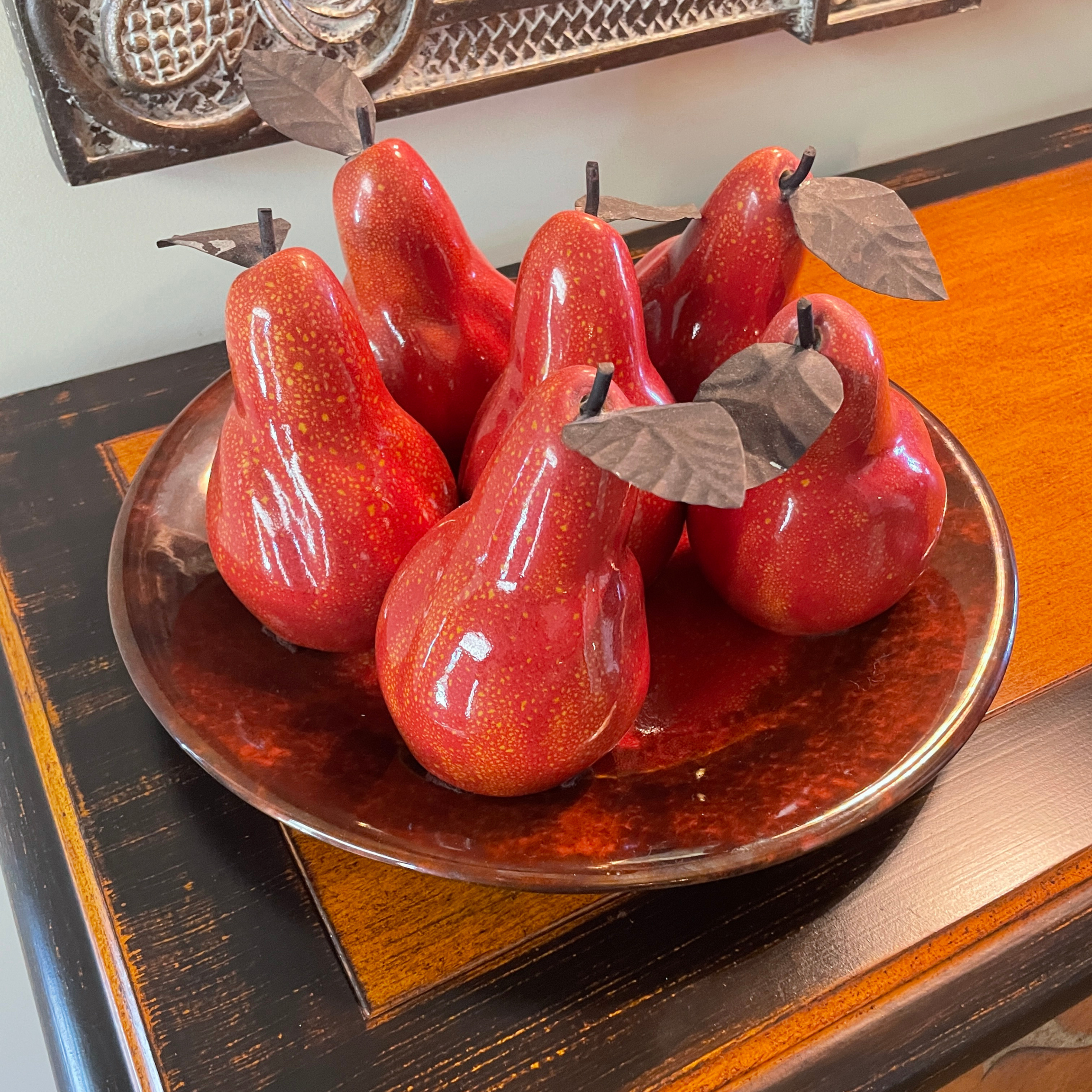 Red Glass Pears