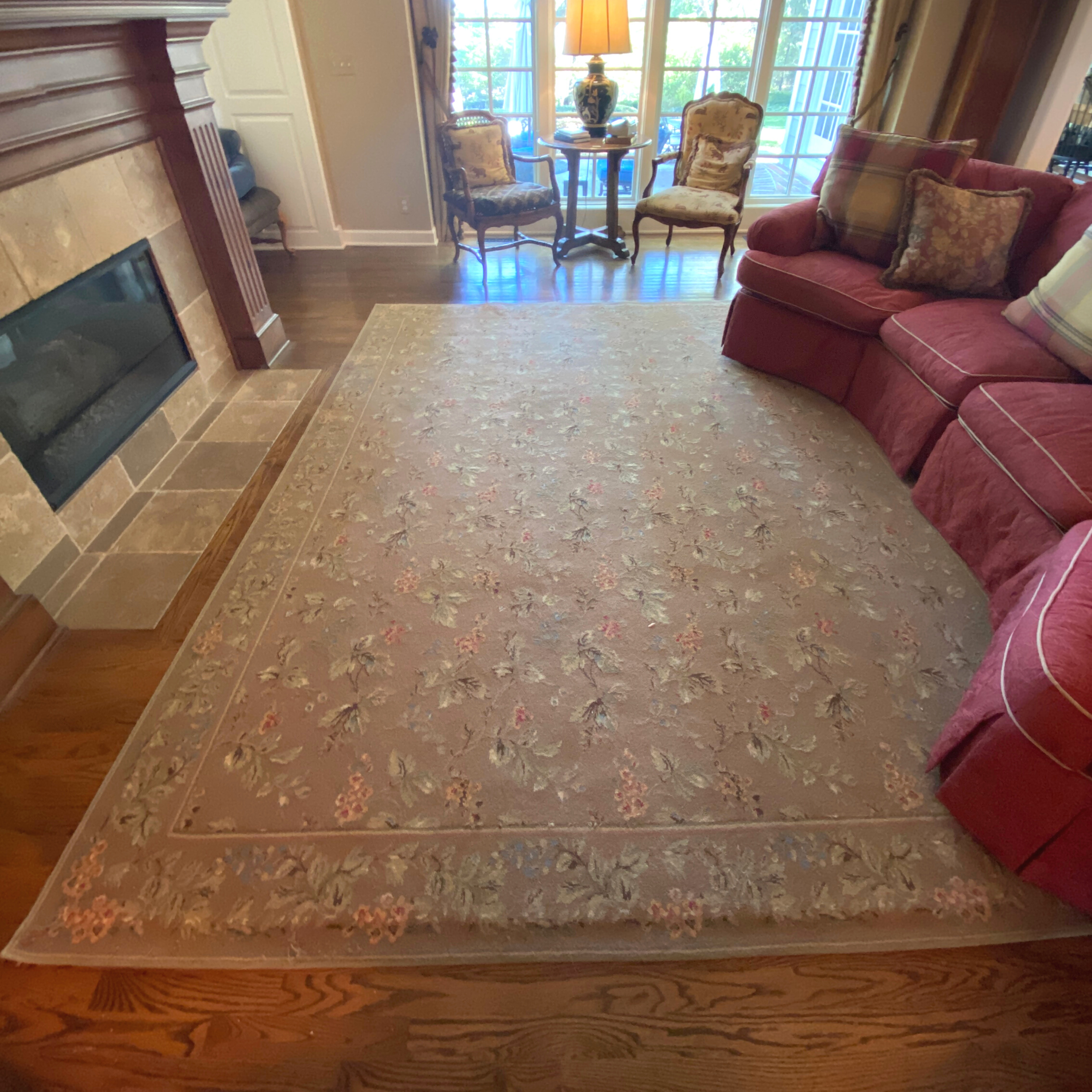 Floral Taupe Area Rug