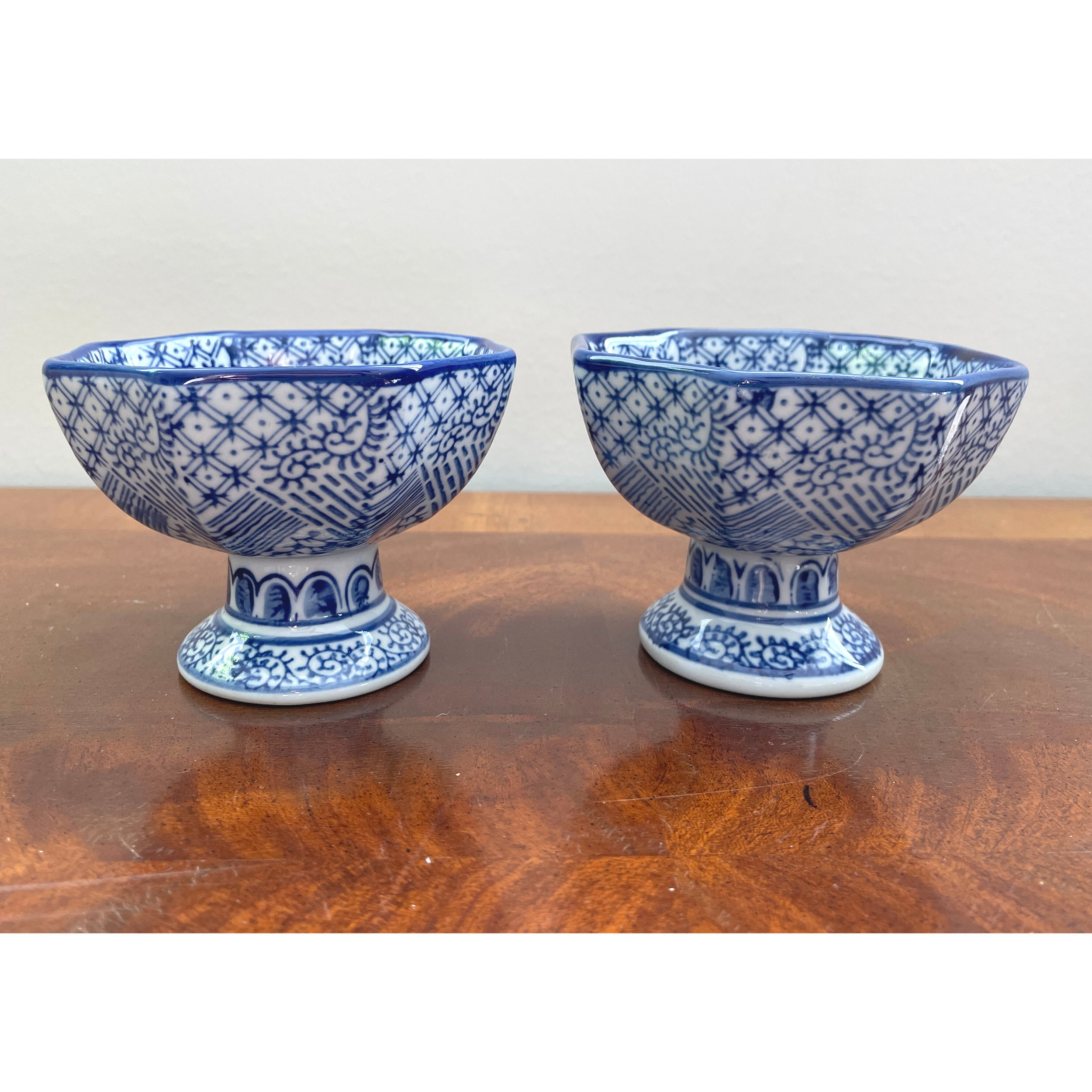 Pair of Blue and White Dishes