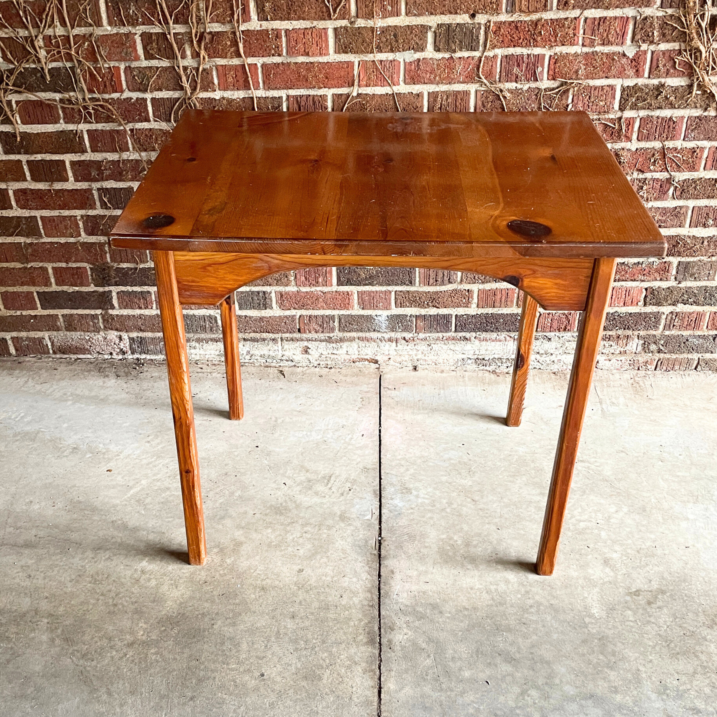 Tall Wood End Table