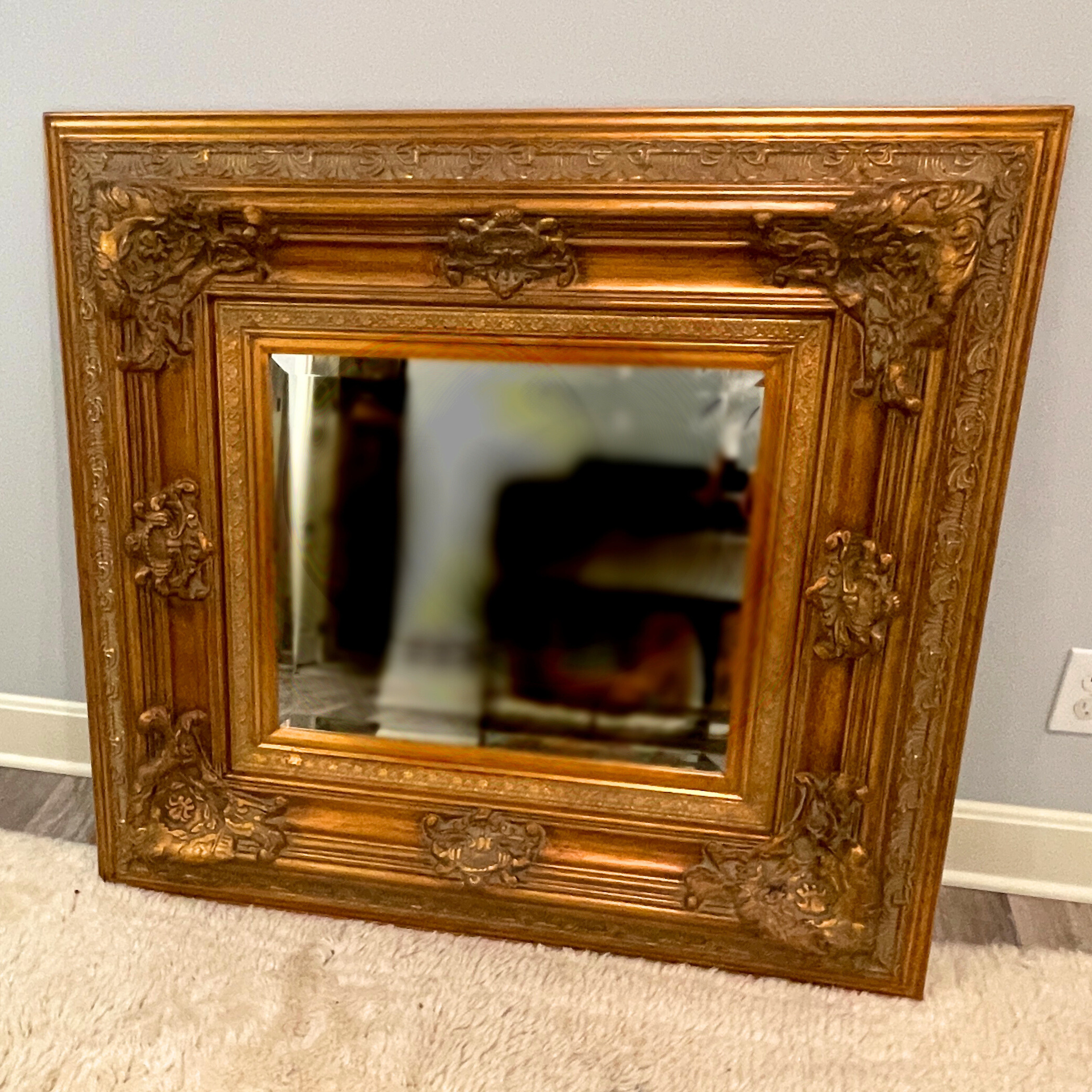 Large Antique Frame Mirror