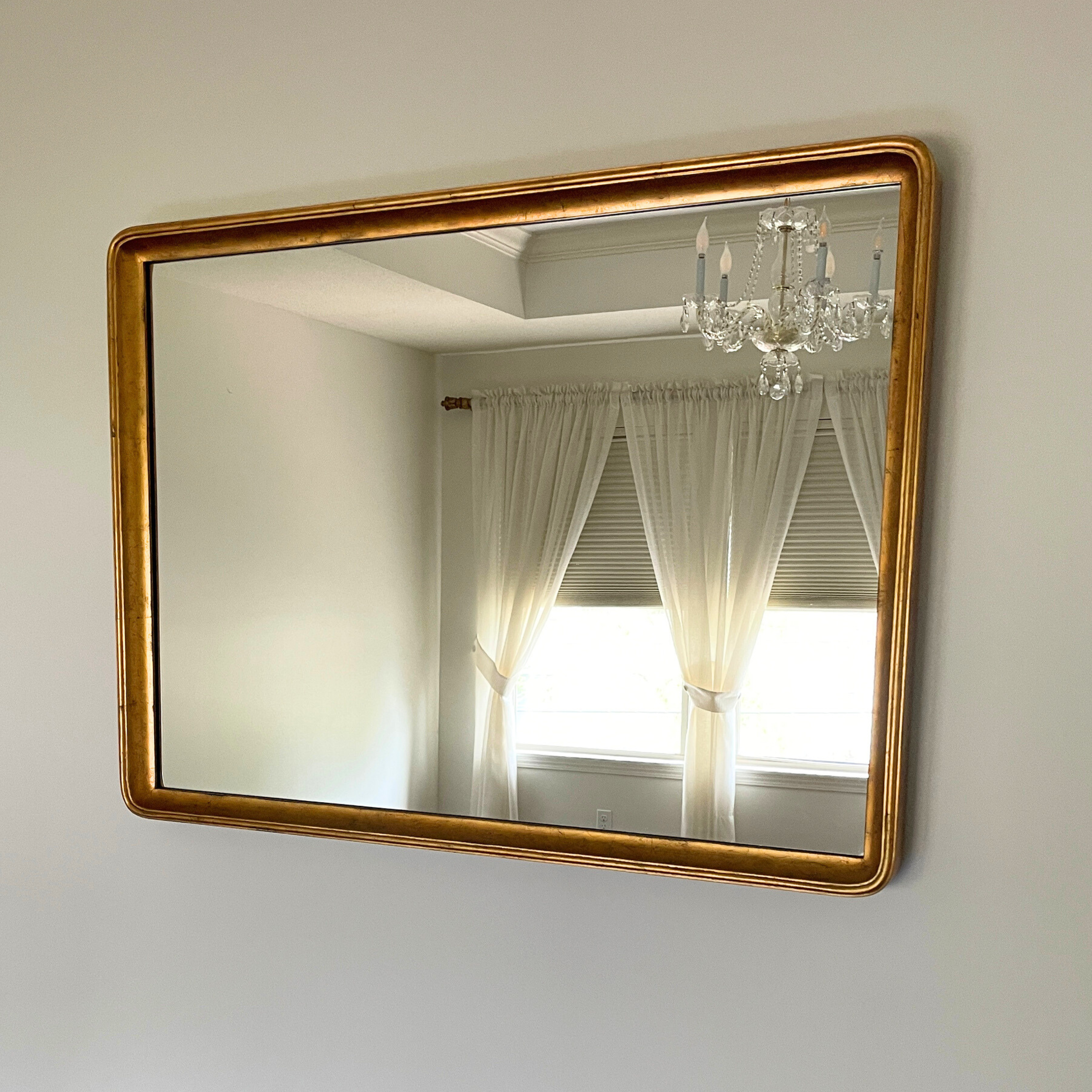 Large Gold Rectangle Mirror