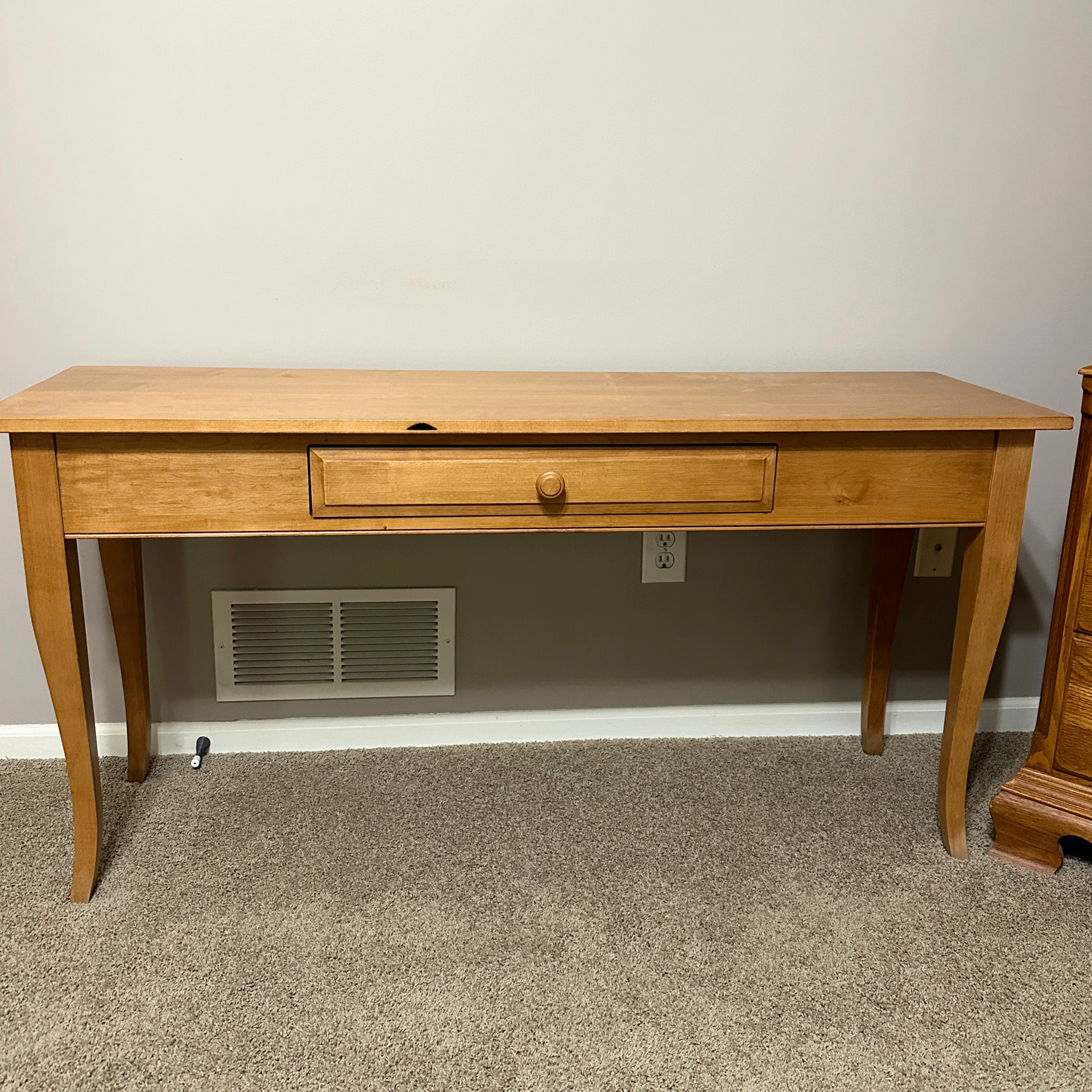 Ethan Allen Maple Wood Console Table
