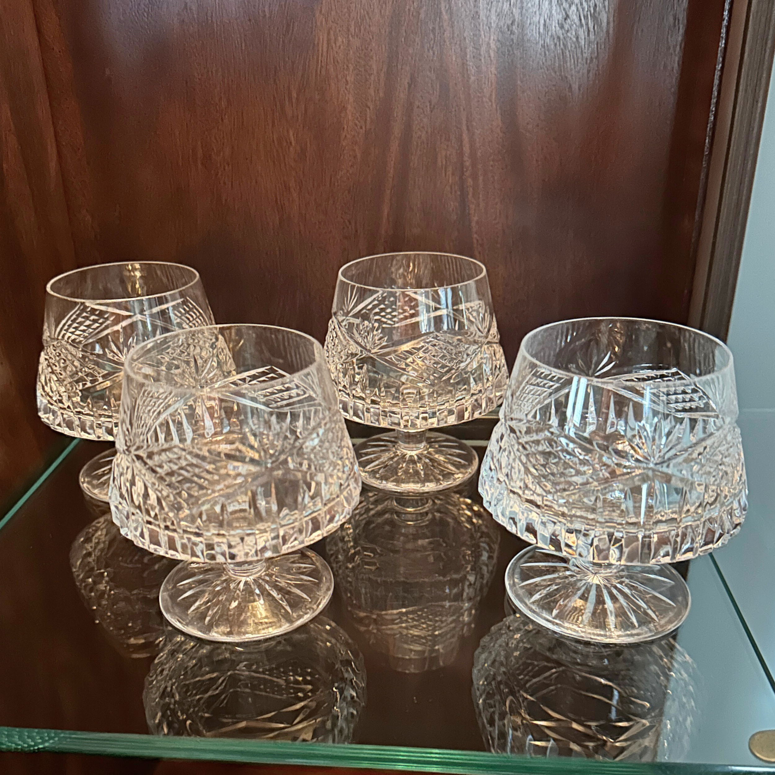Crystal Brandy Glasses, set of 4
